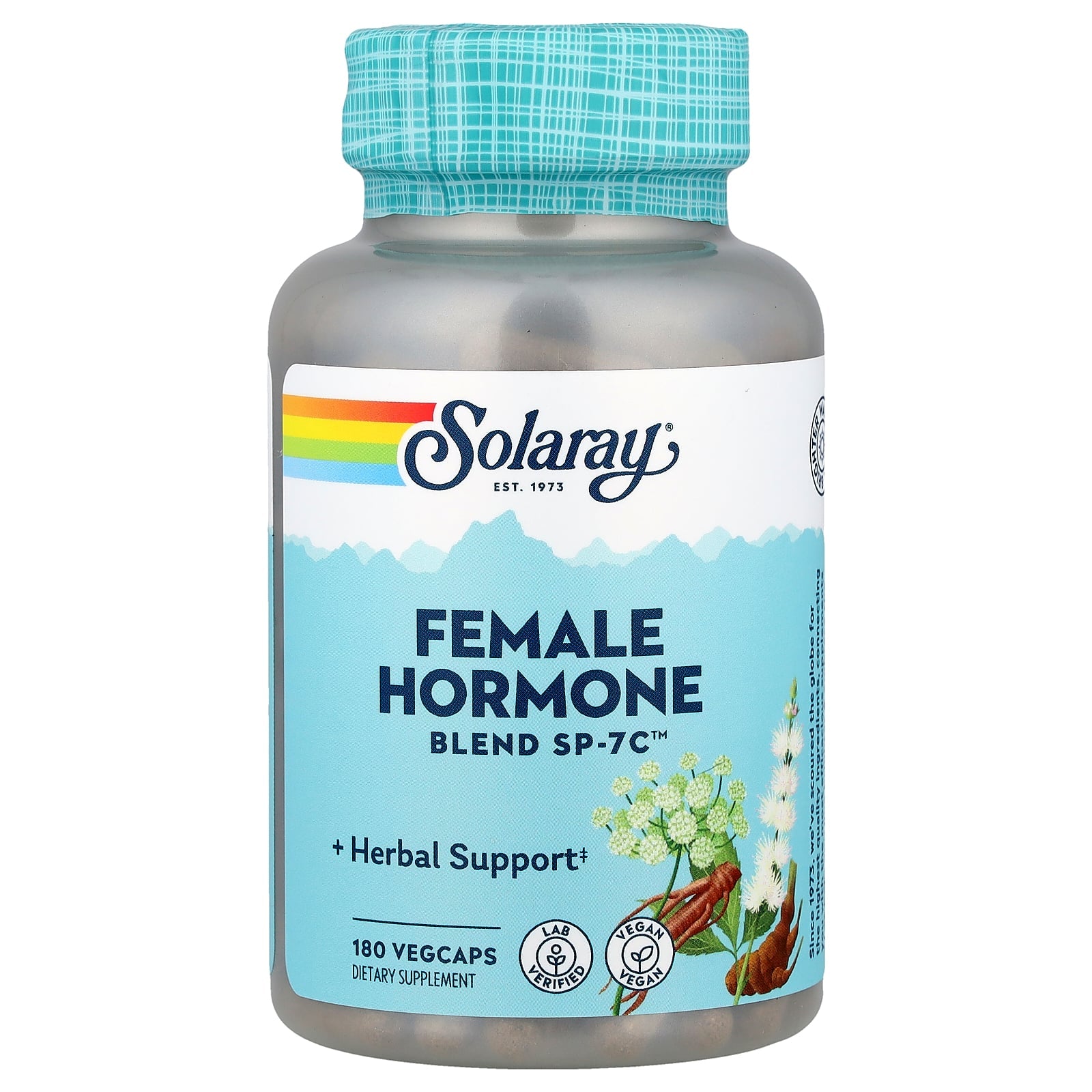 Суміш для підтримки жіночого гормонального балансу, Solaray Female Hormone Blend SP-7C, 180 вегетаріанських капсул