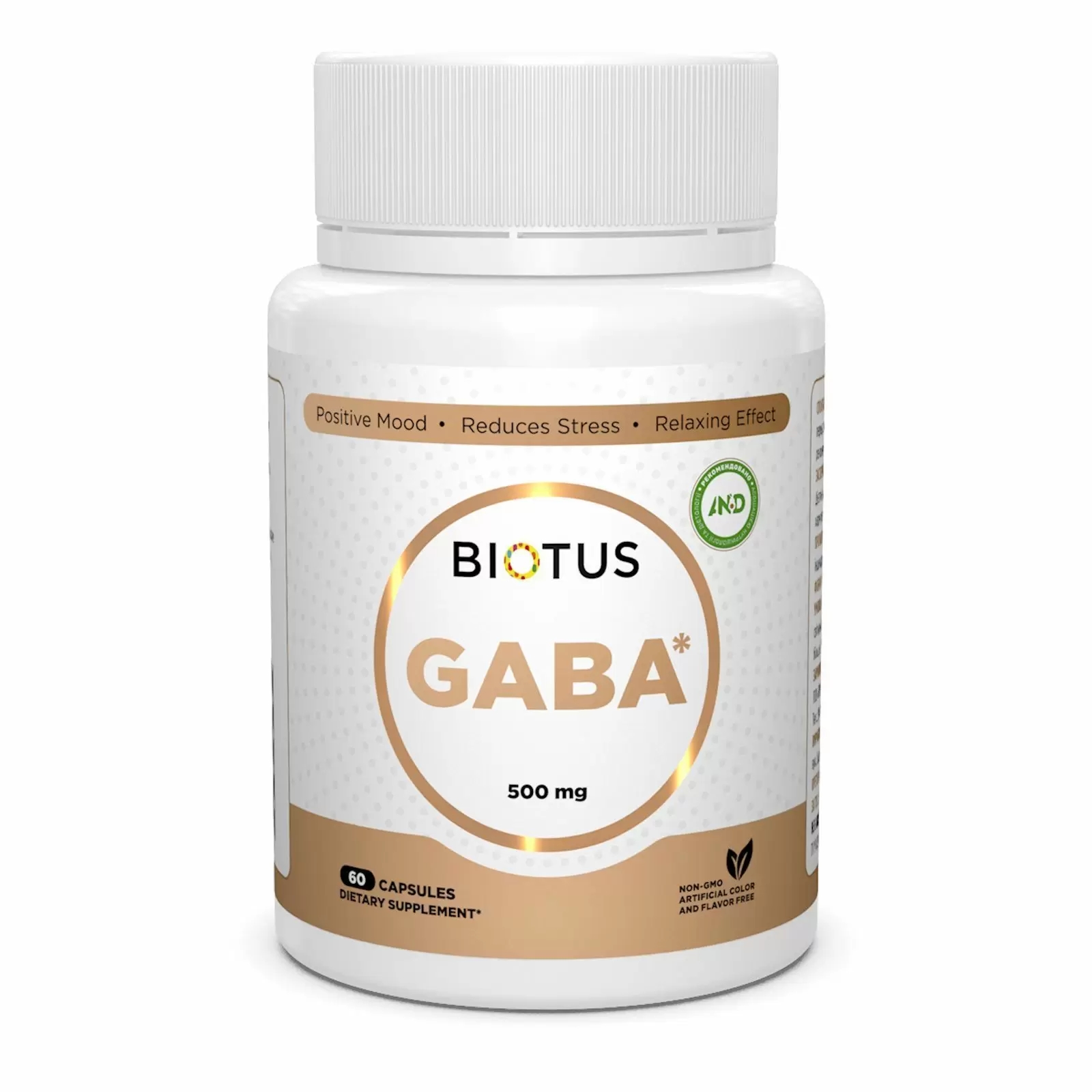ГАМК (гамма-аміномасляна кислота), Biotus GABA, 60 капсул