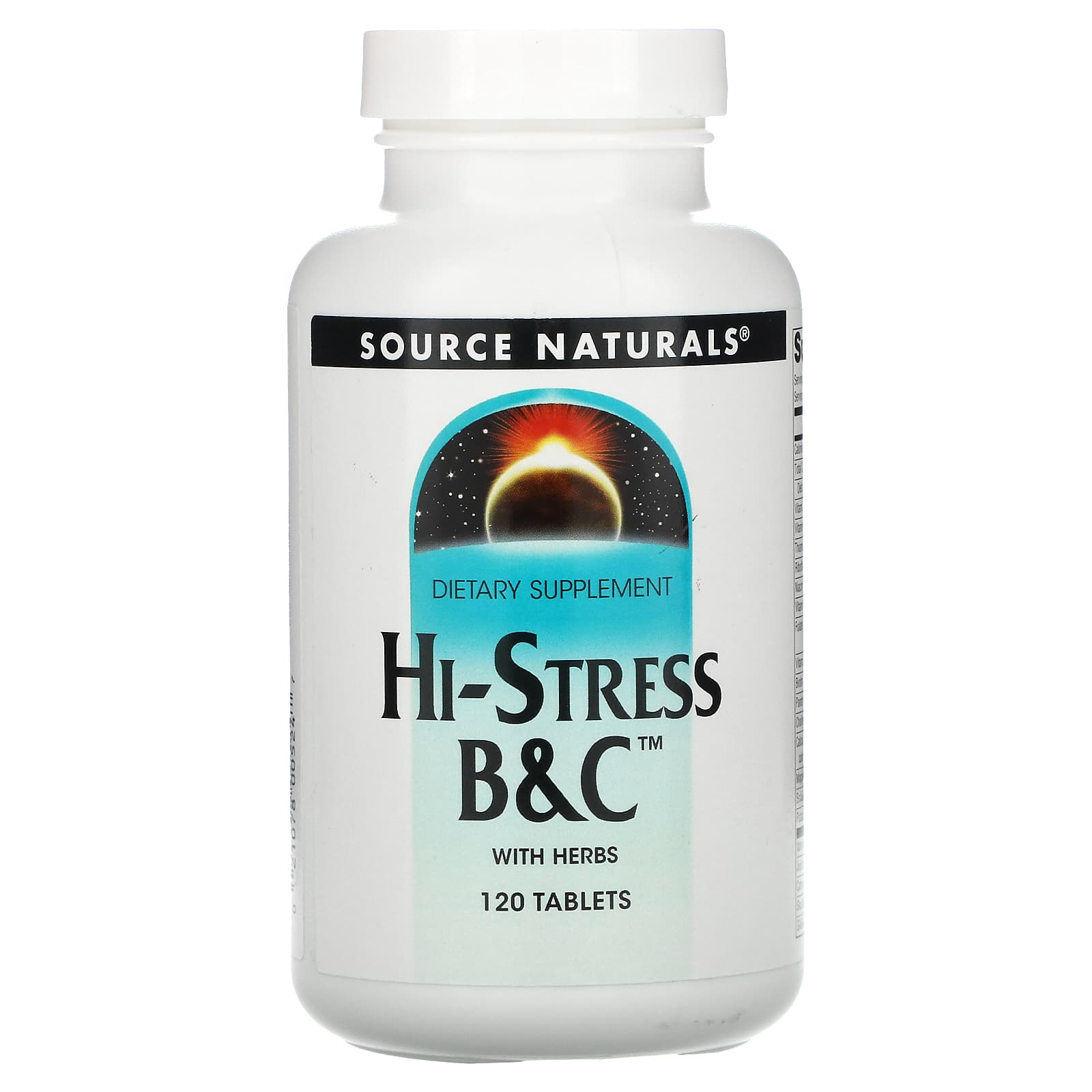 Вітаміни групи B та C, Source Naturals Hi-Stress B & C, 120 таблеток