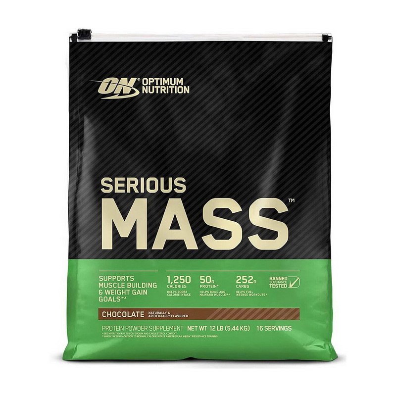 Гейнер для набору маси, Optimum Nutrition Serious Mass (Полуниця)