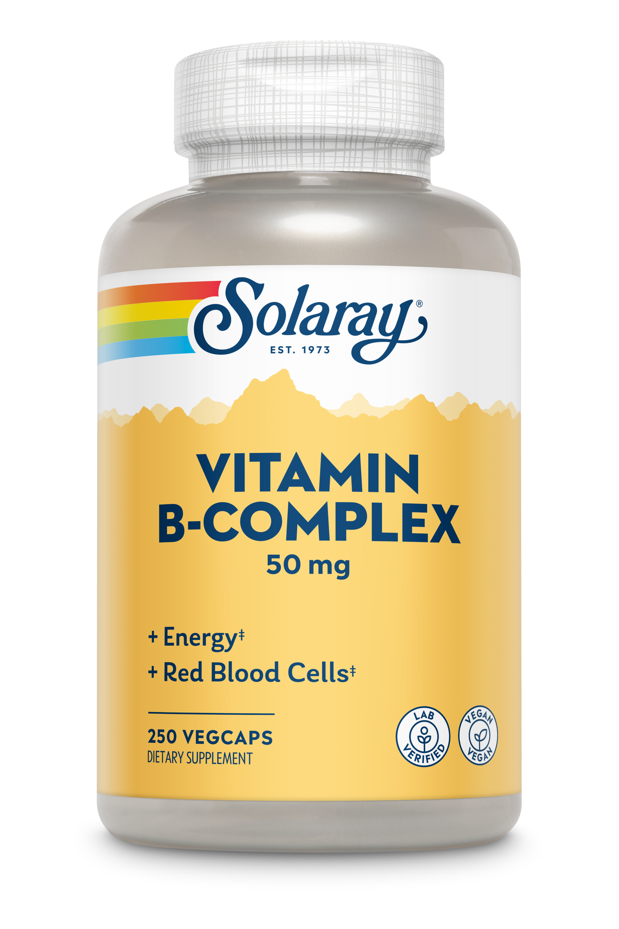 Вітаміни групи B, Solaray B-Complex 50, 50 мг, 250 вегетаріанських капсул