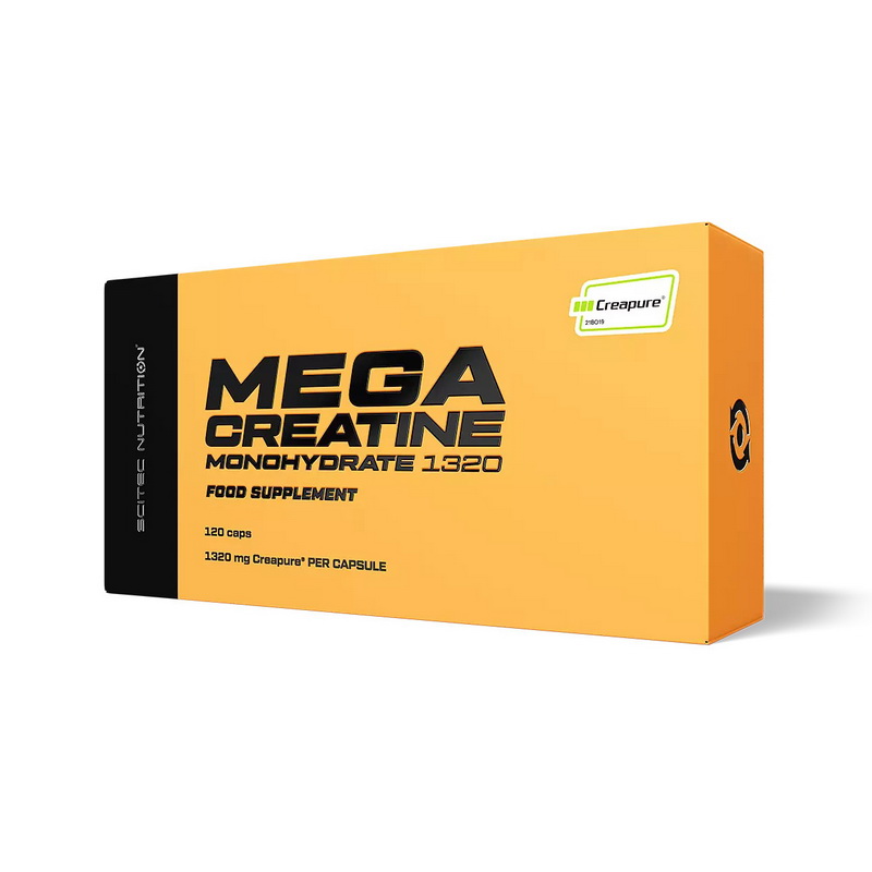 Креатин моногідрат, Scitec Nutrition Mega Creatine Monohydrate 1320, 120 капсул