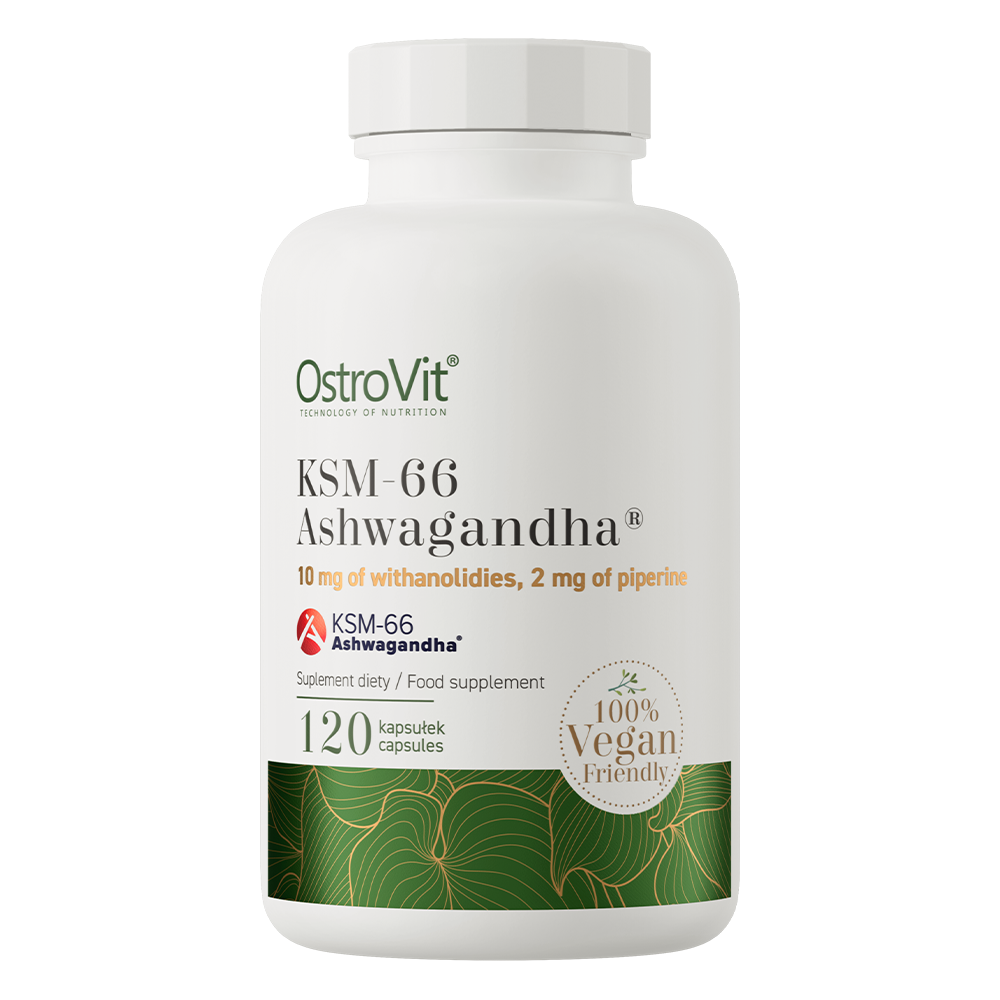 Ашваганда, OstroVit KSM-66 Ashwagandha, 120 капсул
