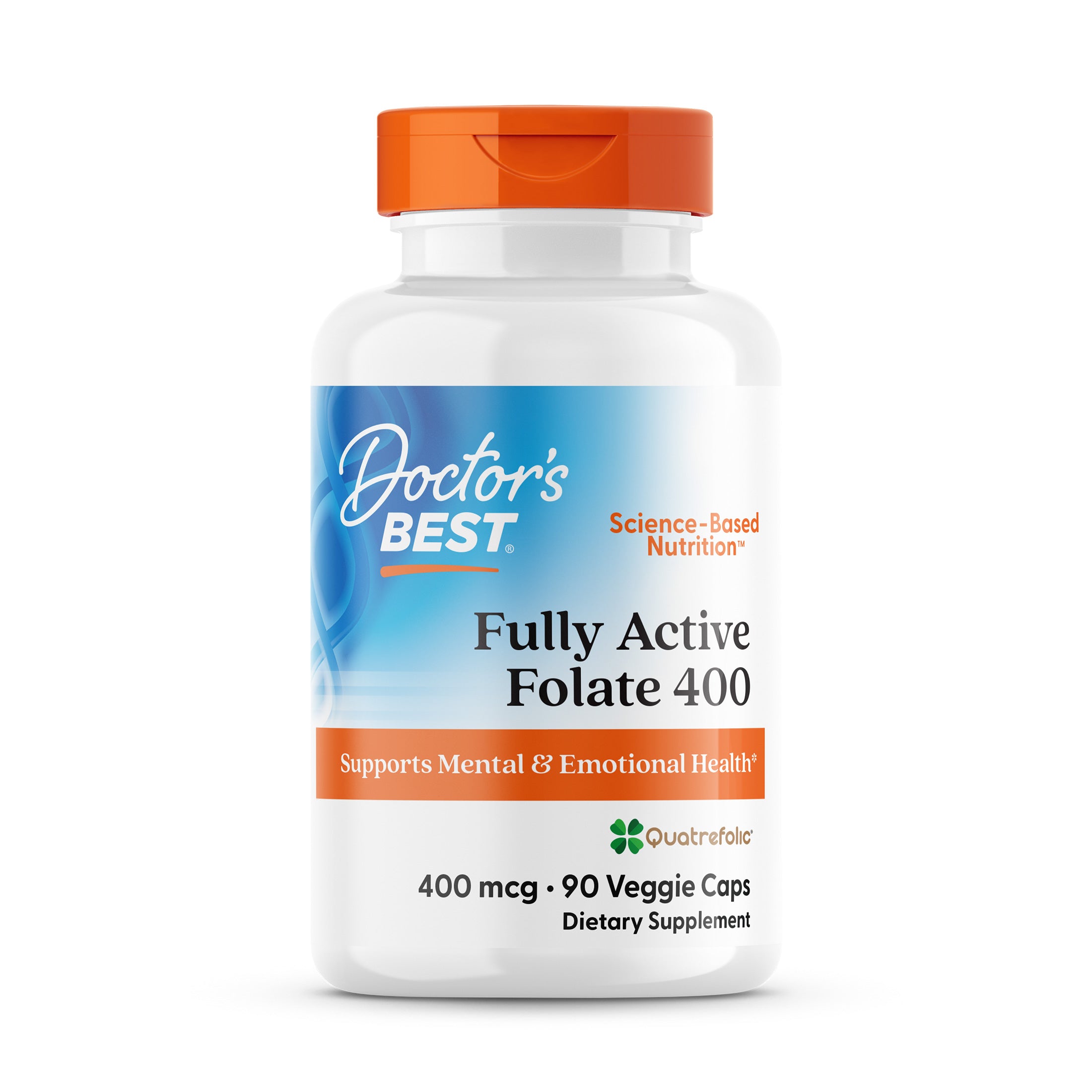 Фолат активний, Doctor's Best Fully Active Folate 400, 400 мкг, 90 вегетаріанських капсул