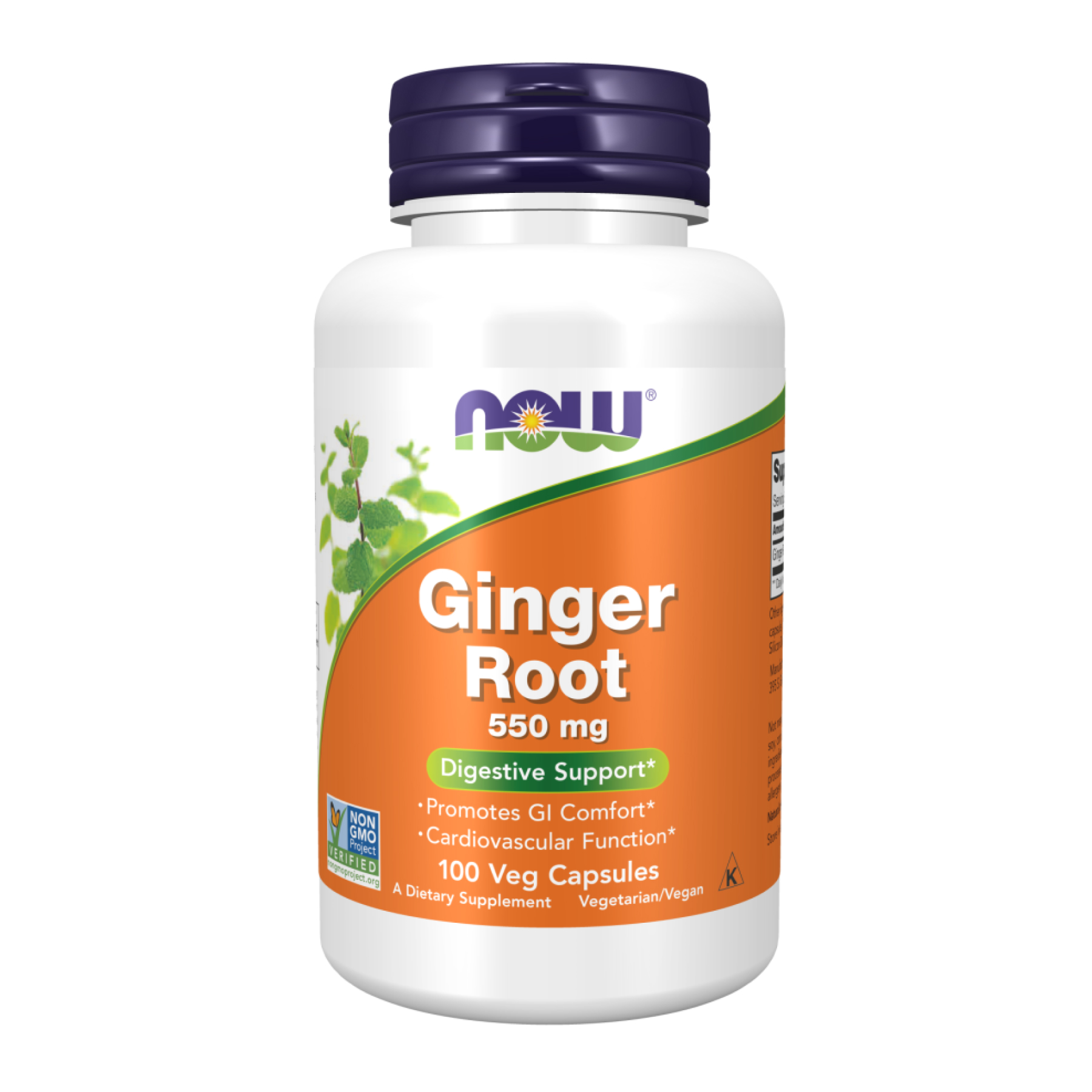 Корінь імбиру, Now Foods Ginger Root, 550 мг, 100 вегетаріанських капсул