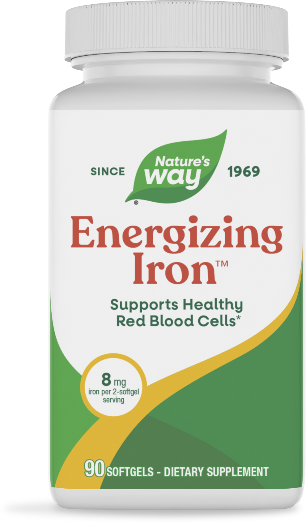 Залізо для енергії, Nature's Way Energizing Iron, 90 м'яких капсул