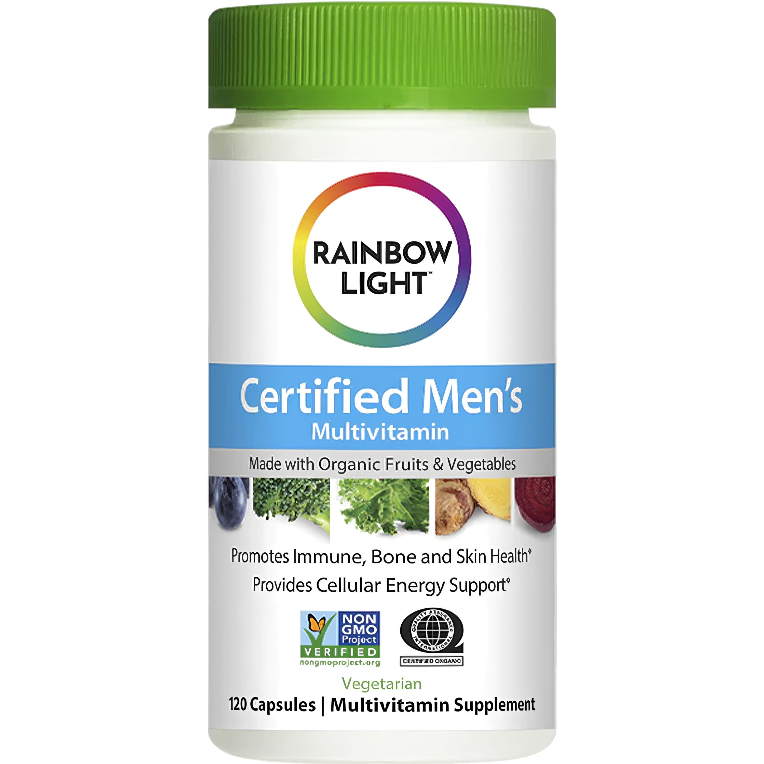 Мультивітаміни для чоловіків, Rainbow Light Certified Men's Multivitamin, 120 вегетаріанських капсул
