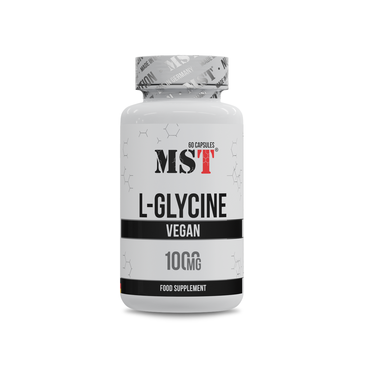 Амінокислота гліцин, MST L-Glycine, 1000 мг, 60 капсул