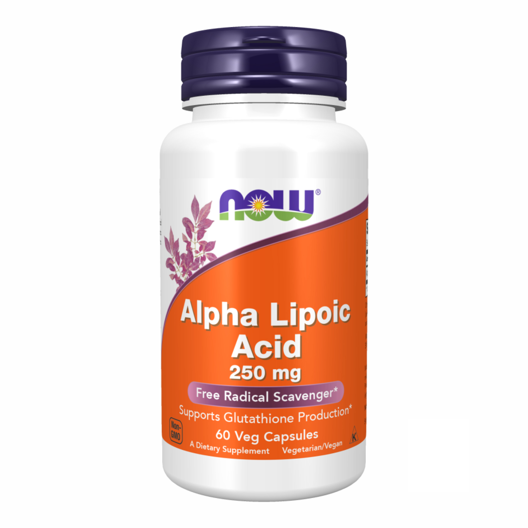 Альфа-ліпоєва кислота, Now Foods Alpha Lipoic Acid 250 mg, 60 веганських капсул