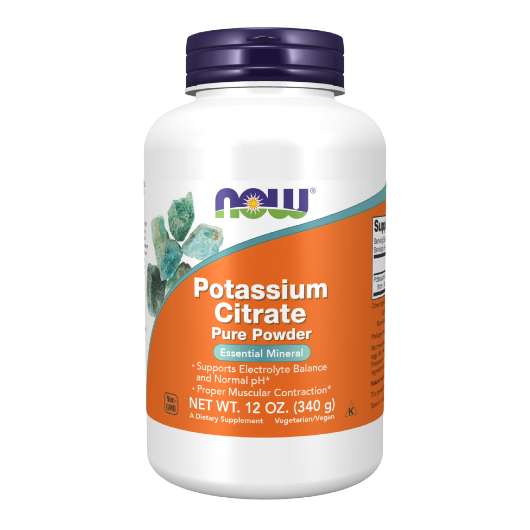 Калій цитрат, Now Foods Potassium Citrate Pure Powder, 340 г