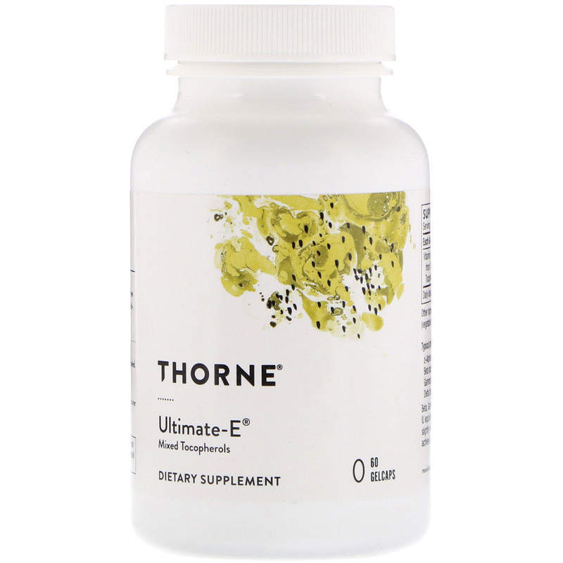Вітамін Е, Thorne Research Ultimate-E, 500 МО, 60 м'яких капсул