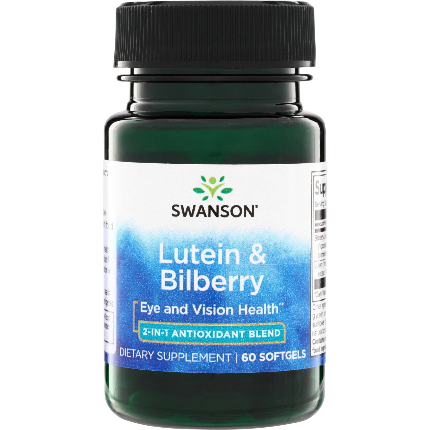 Лютеїн та чорниця для підтримки зору, Swanson Lutein & Bilberry, 60 м'яких капсул
