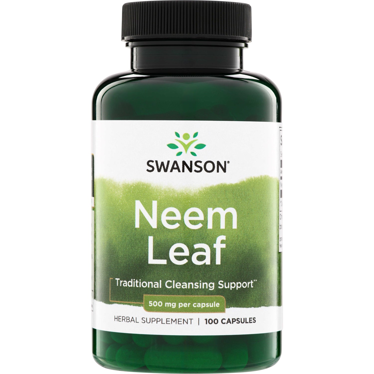 Листя німу, Swanson Neem Leaf, 500 мг, 100 капсул