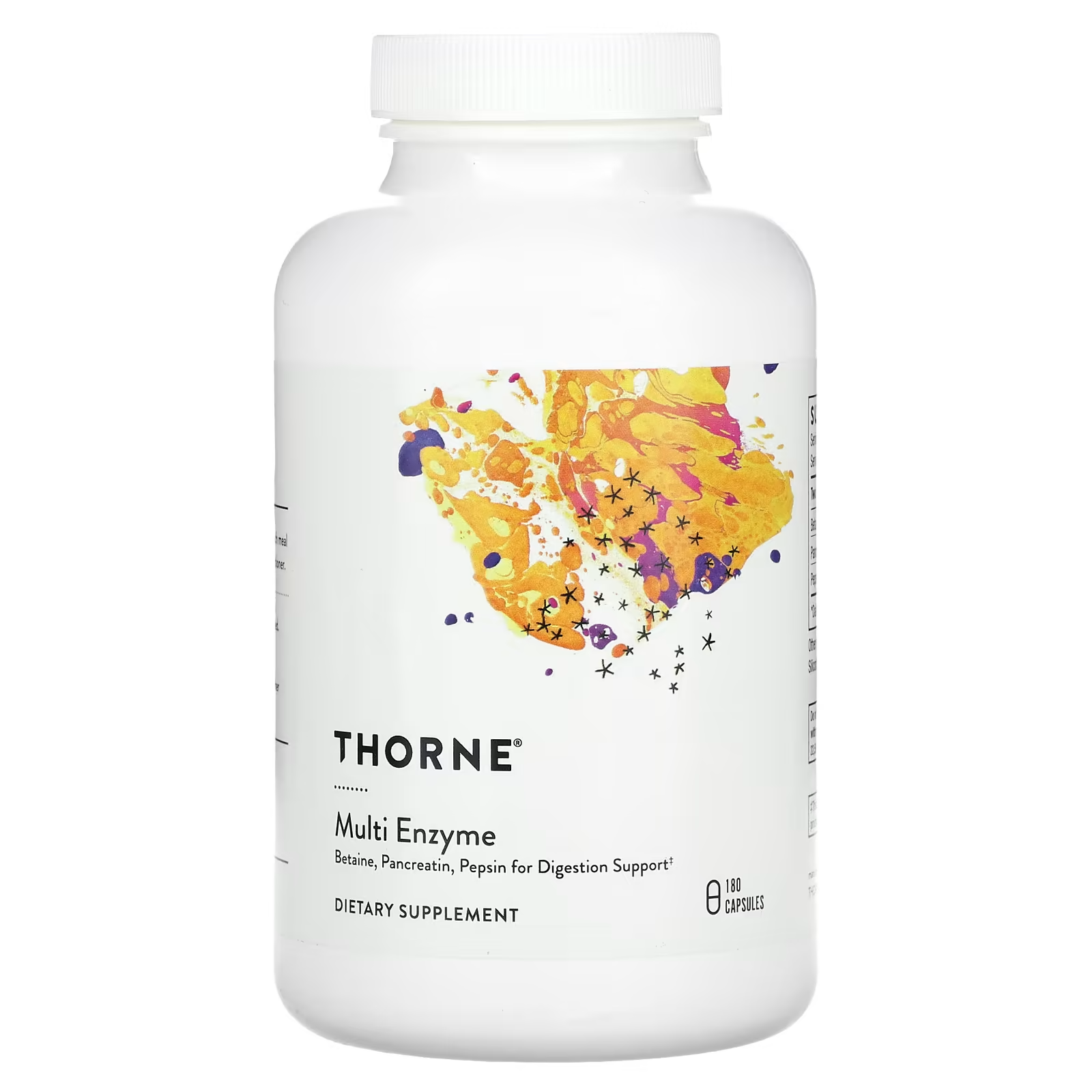 Травні ферменти (бетаїн, пепсин, панкреатин), Thorne Research Multi Enzyme, 180 капсул