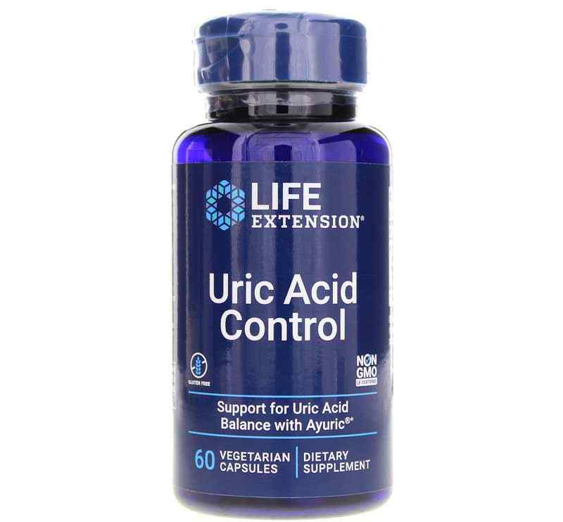 Засіб для контролю рівня сечової кислоти, Life Extension Uric Acid Control, 60 вегетаріанських капсул