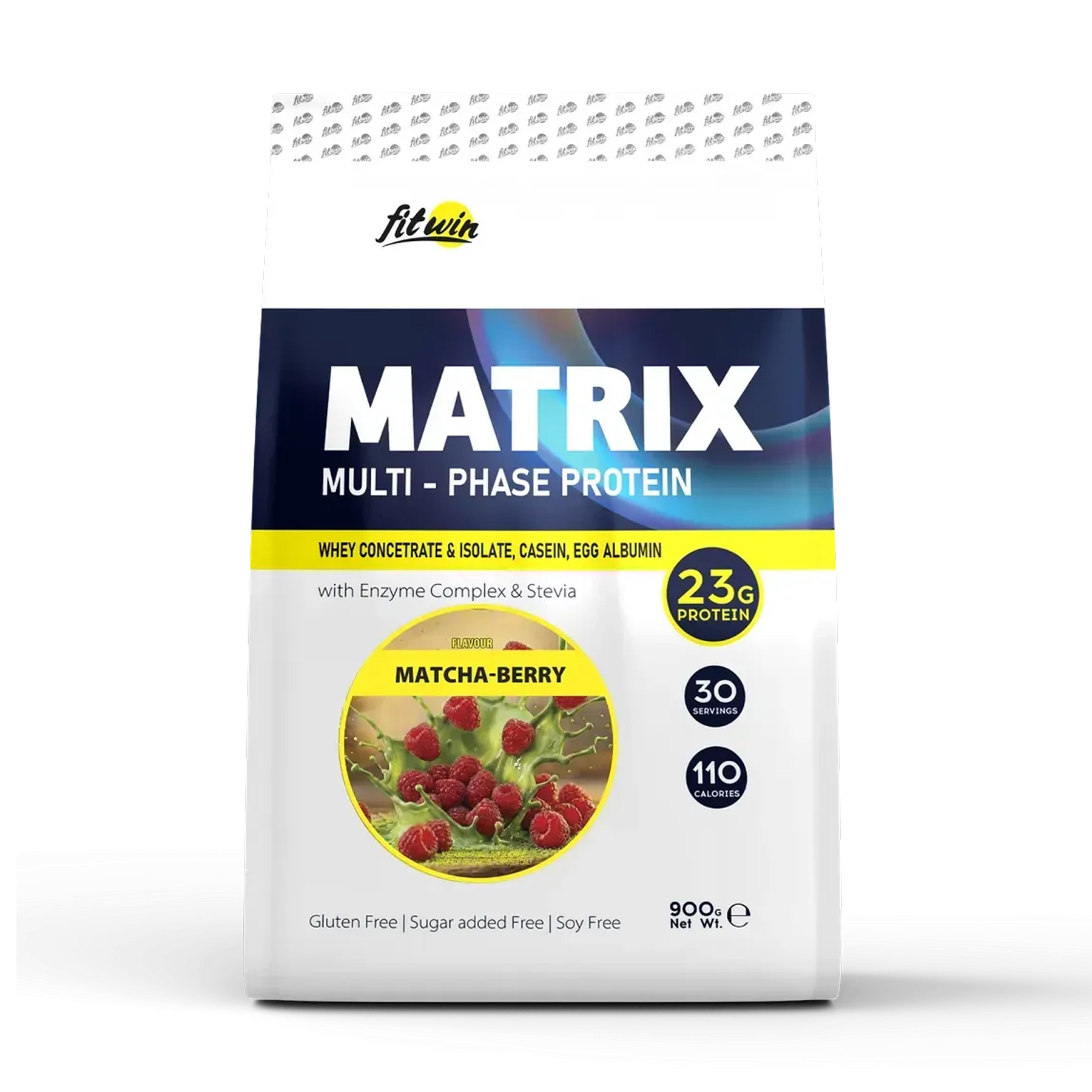 Протеїн комплексний, FitWin Matrix Multi-Phase Protein, 900 г (Матча-ягода)