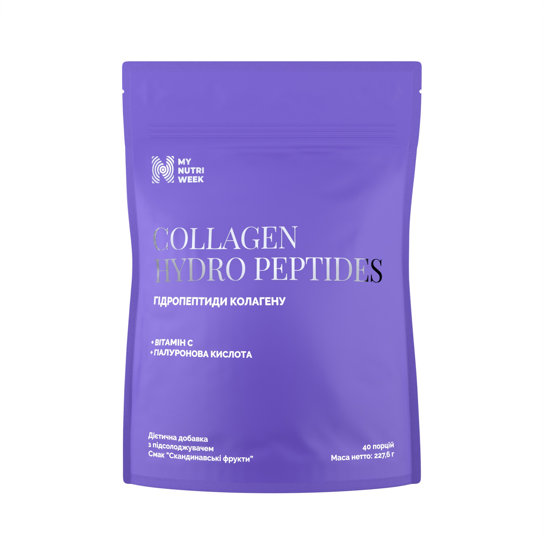 Гідропептиди колагену, My Nutri Week Collagen HydroPeptides, 227,6 г (Скандинавські фрукти)