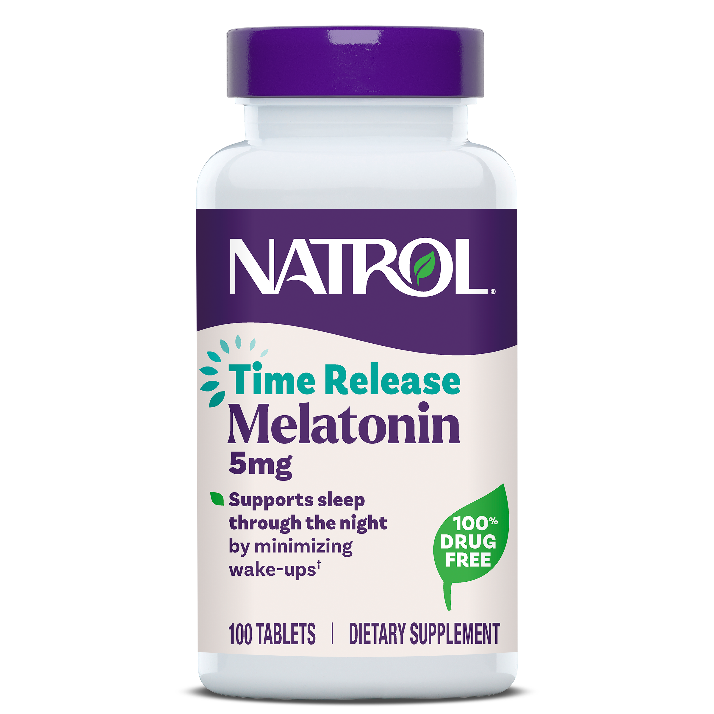 Мелатонін з уповільненим вивільненням, Natrol Melatonin Time Release, 5 мг, 100 таблеток