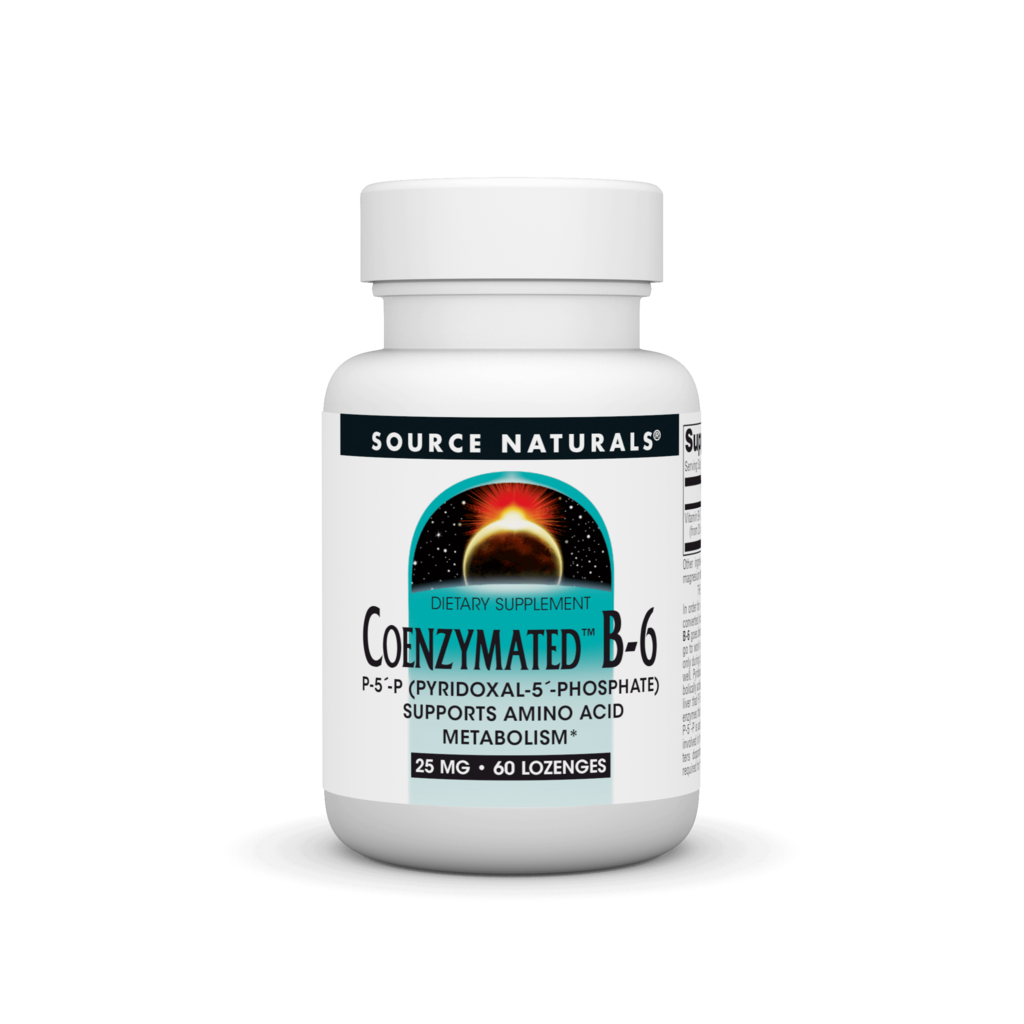 Вітамін B6 коензимований, Source Naturals Coenzymated Vitamin B-6, 25 мг, 60 пастилок