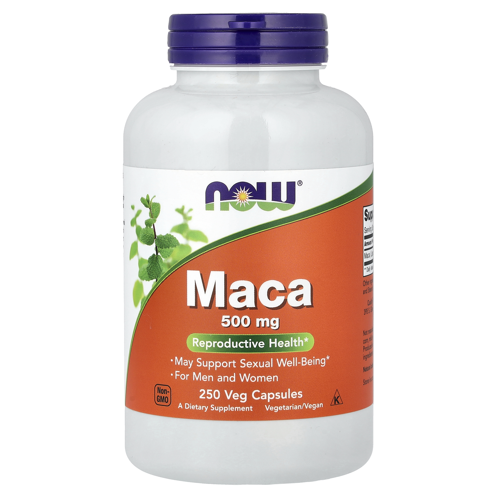 Мака, Now Foods Maca, 500 мг, 250 вегетаріанських капсул