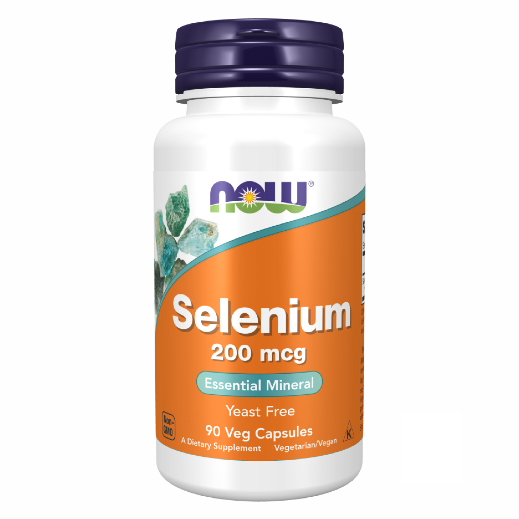 Селен, Now Foods Selenium Yeast Free, 200 мкг, 90 вегетаріанських капсул