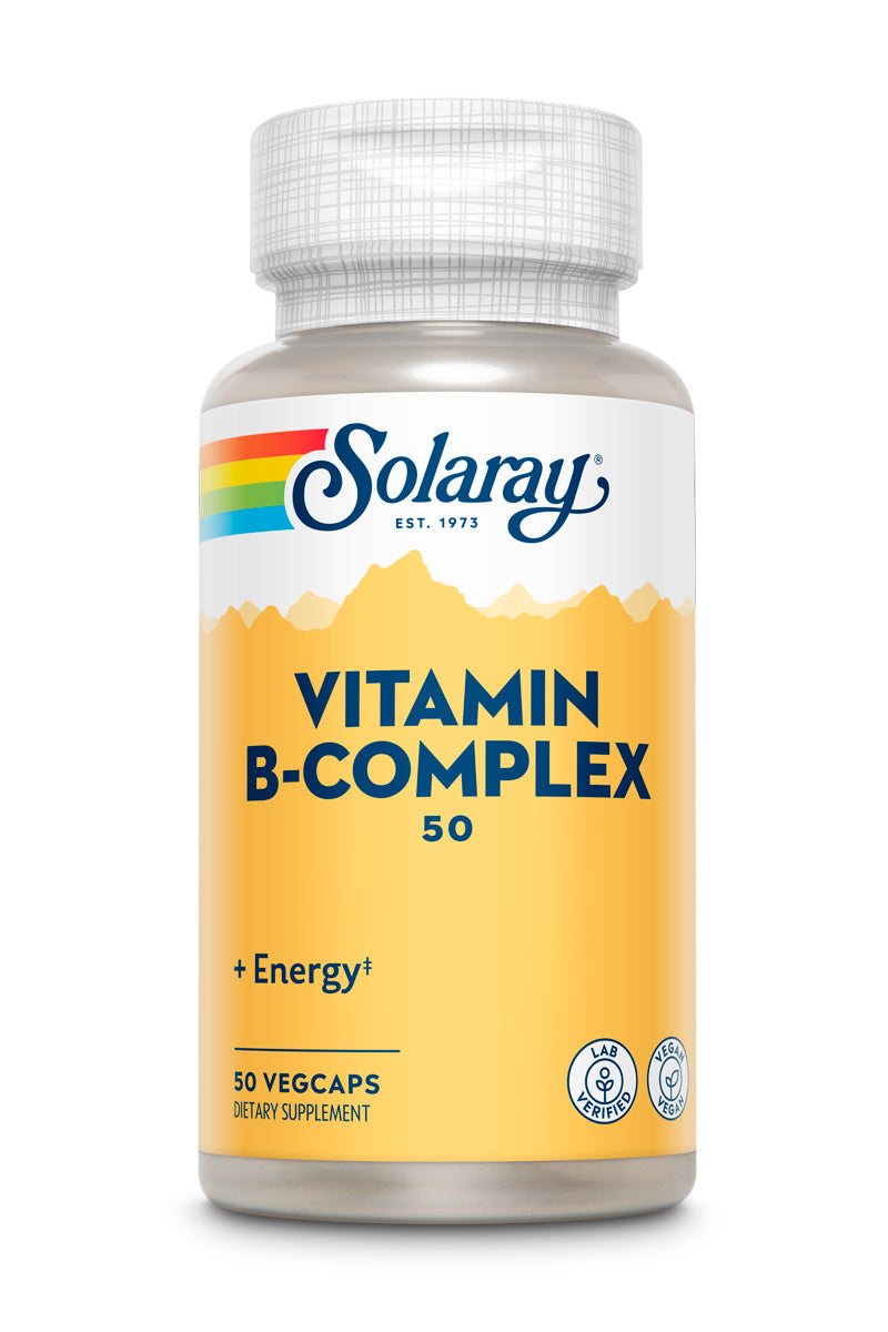 Комплекс вітамінів групи B, Solaray Vitamin B-Complex, 50 мг, 50 вегетаріанських капсул