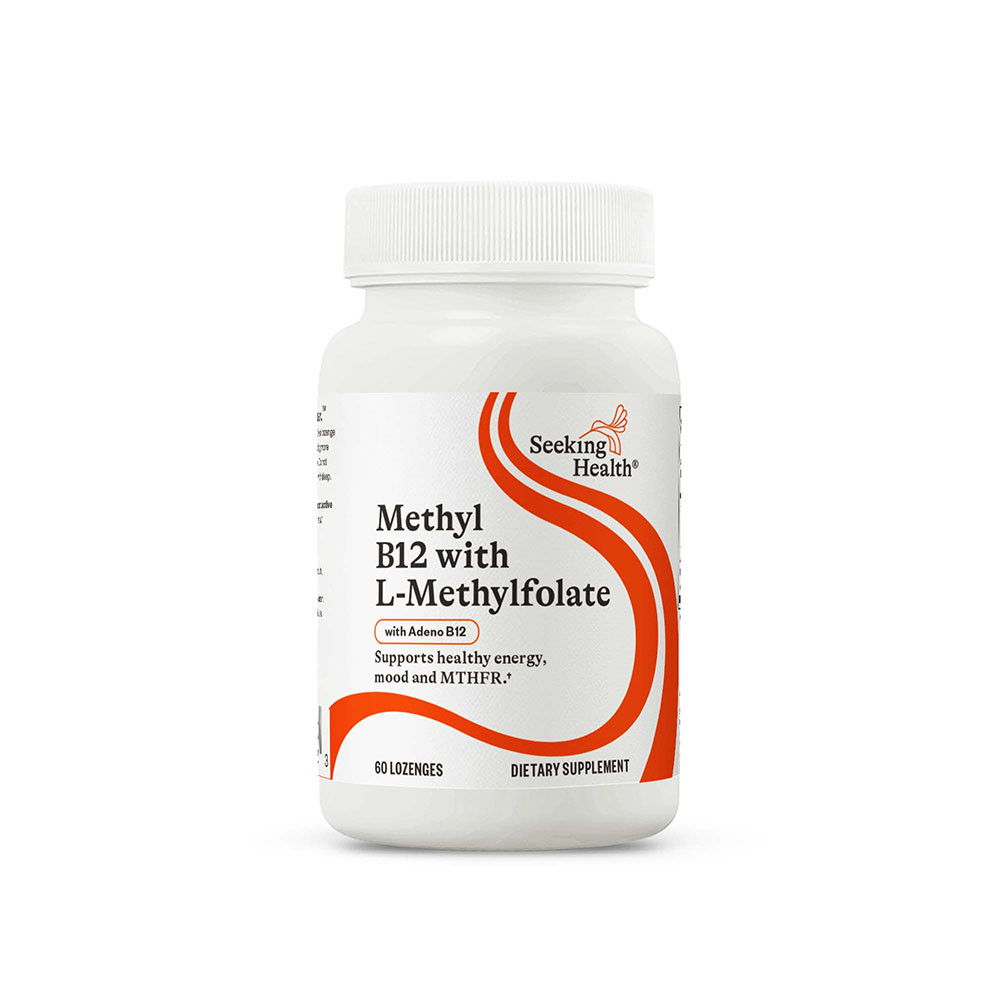 Метил B12 з L-метилфолатом, смак вишні, Methyl B12 with L-Methylfolate, Seeking Health, 60 жувальних таблеток