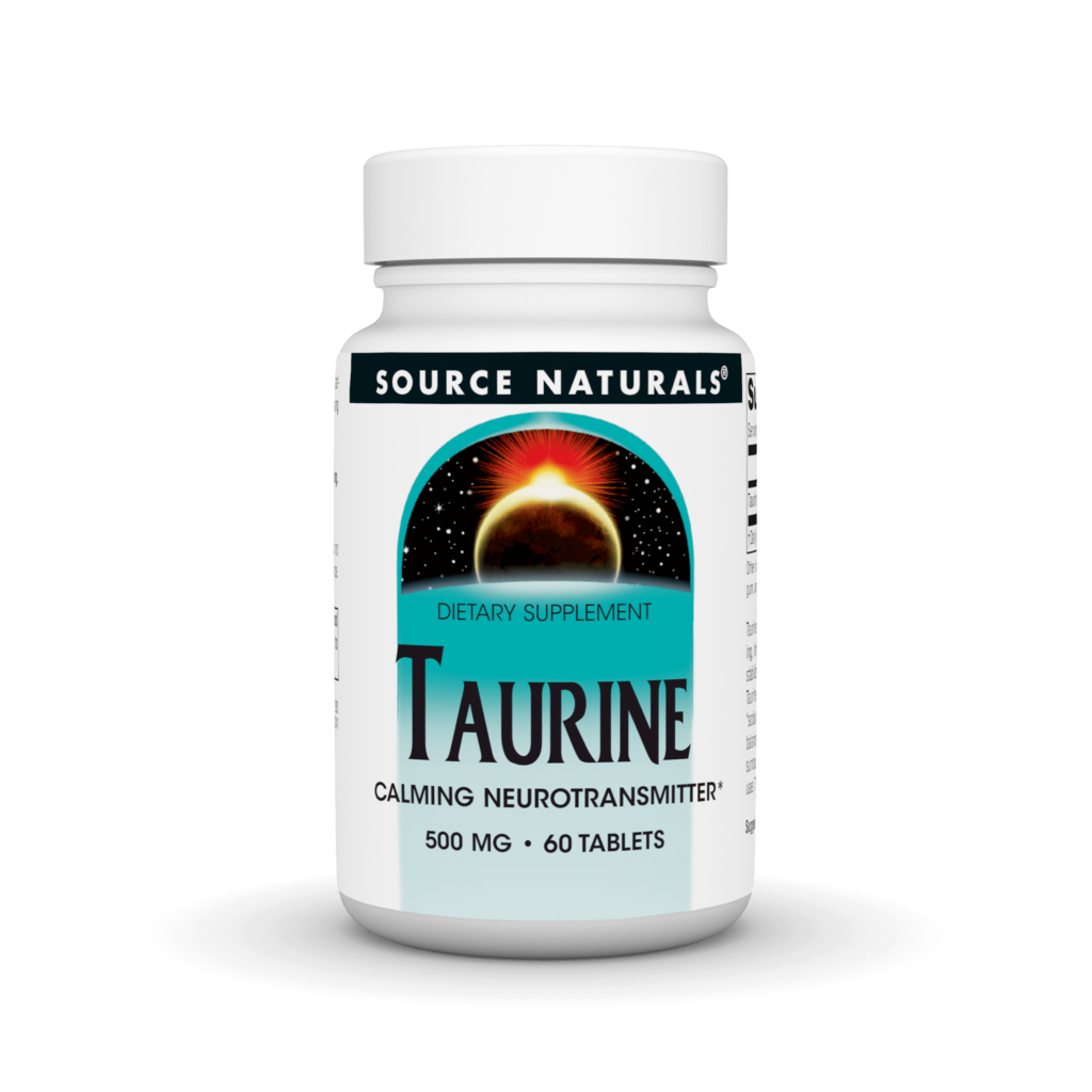 Таурин, Source Naturals Taurine, 500 мг, 60 таблеток