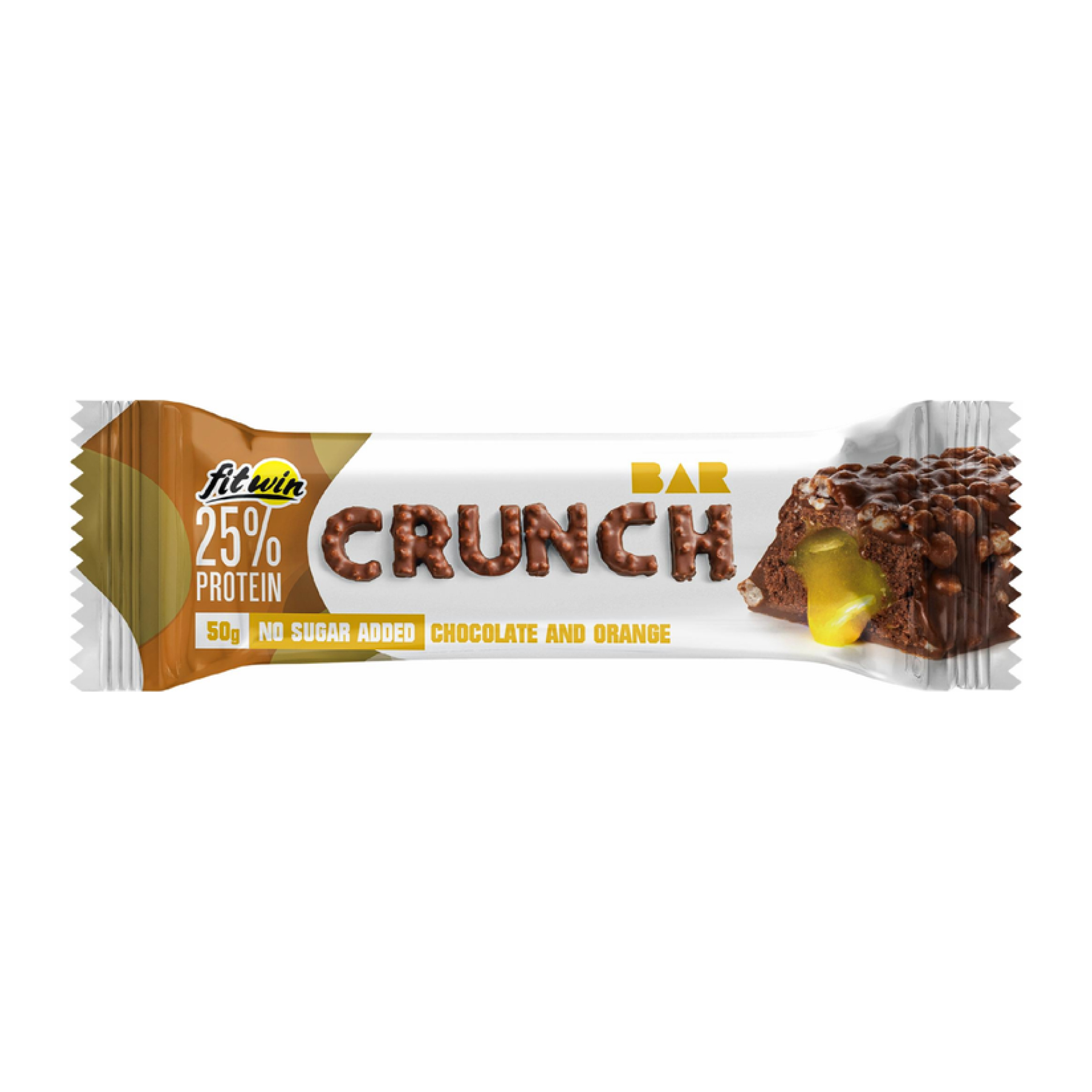 Протеїновий батончик, FitWin Crunch Bar  12 шт. по 50 г.  (Шоколад та апельсин)