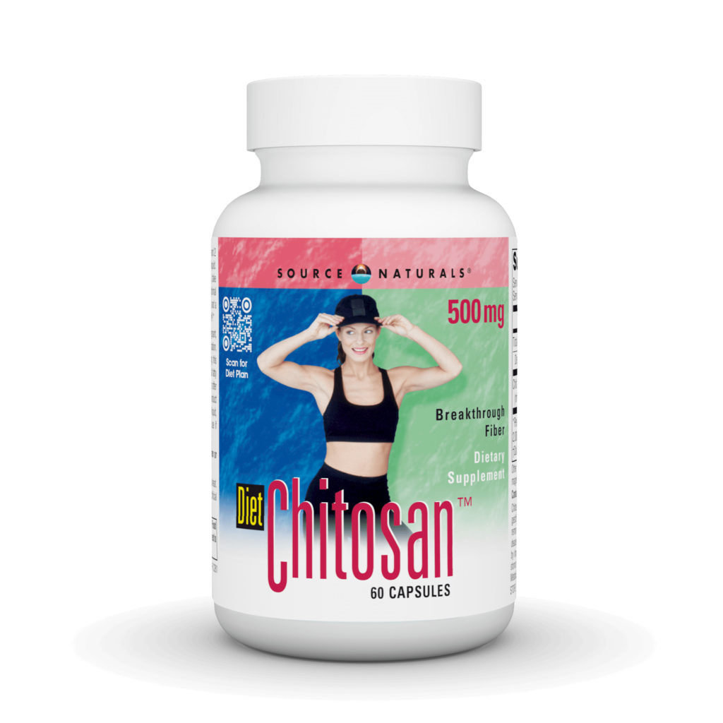 Хітозан для схуднення, Source Naturals Diet Chitosan, 500 мг, 60 капсул