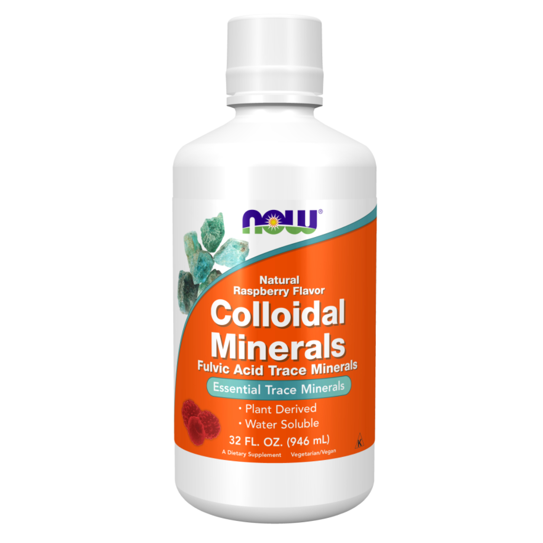 Коллоидные минералы, Now Foods Colloidal Minerals, 946 мл (малина)