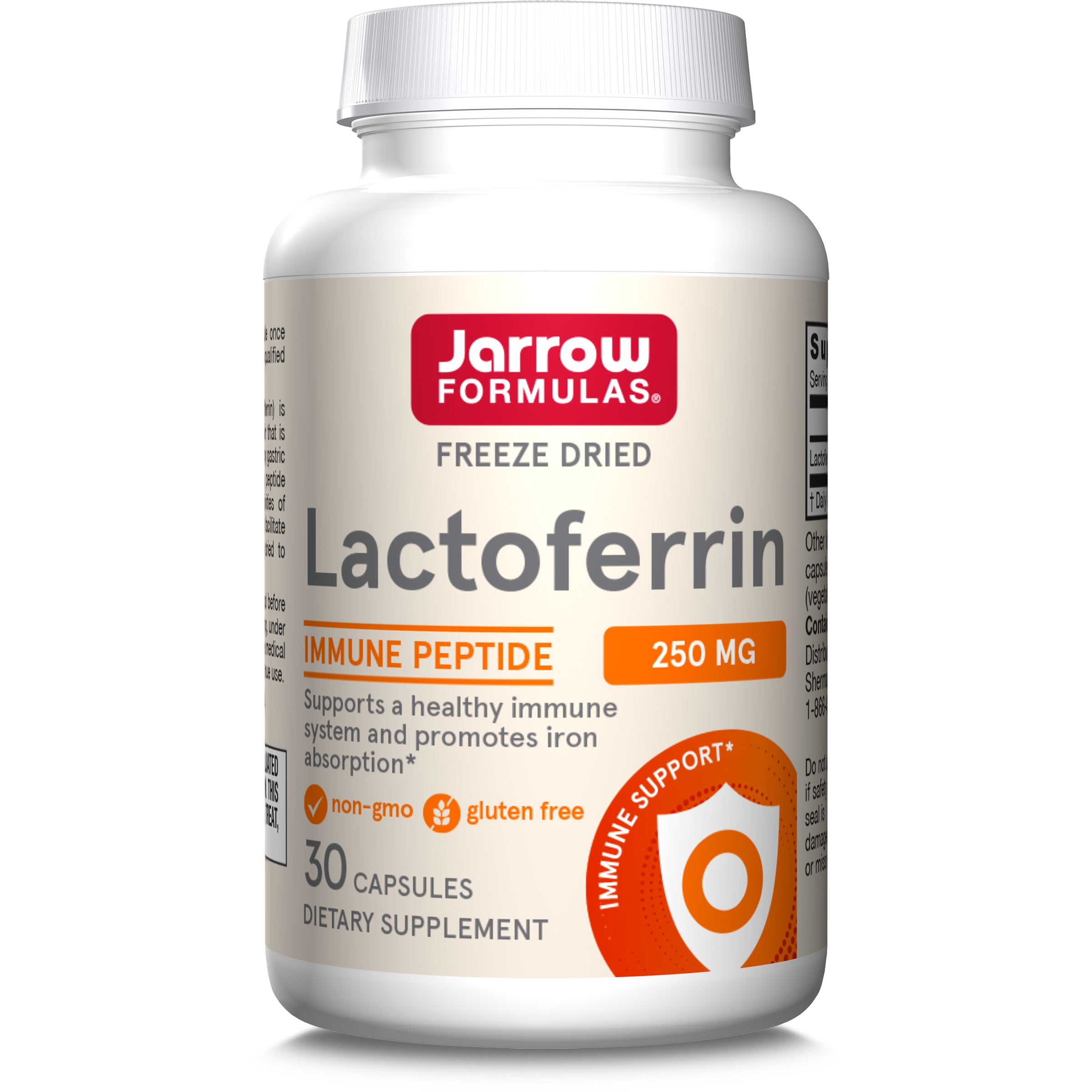 Лактоферин сублімований, 250 мг, Lactoferrin, Freeze Dried, Jarrow Formulas, 30 капсул