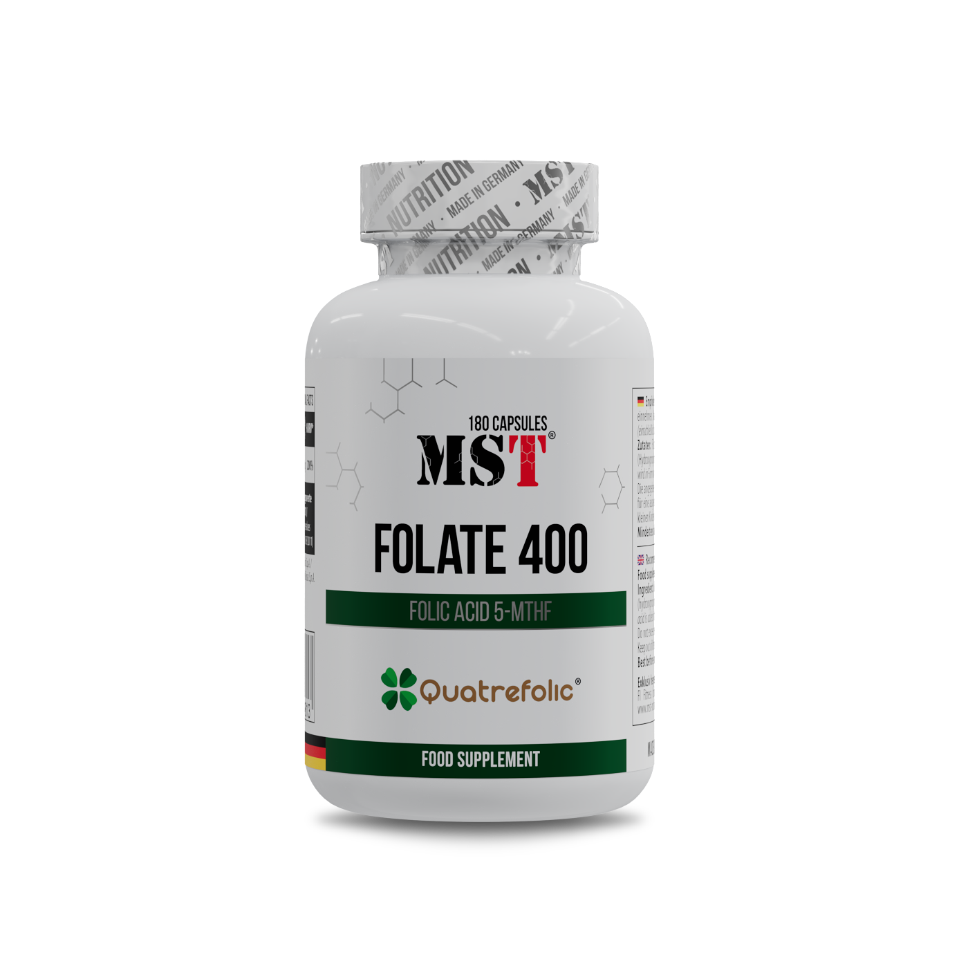 Фолат, MST Folate, 400 мг, 180 капсул