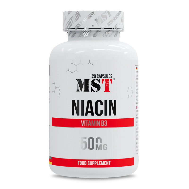 Ніацин, MST Niacin, 500 мг, 120 капсул