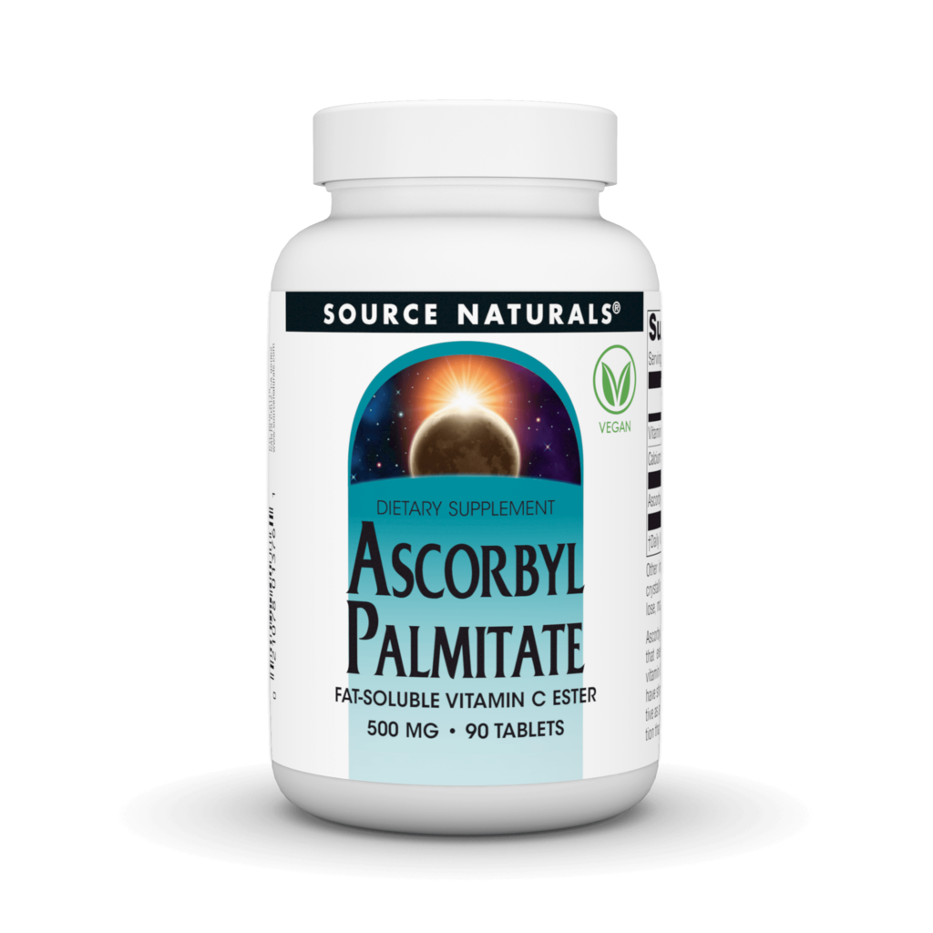 Вітамін С аскорбіл пальмітат, Source Naturals Ascorbyl Palmitate, 500 мг, 90 таблеток