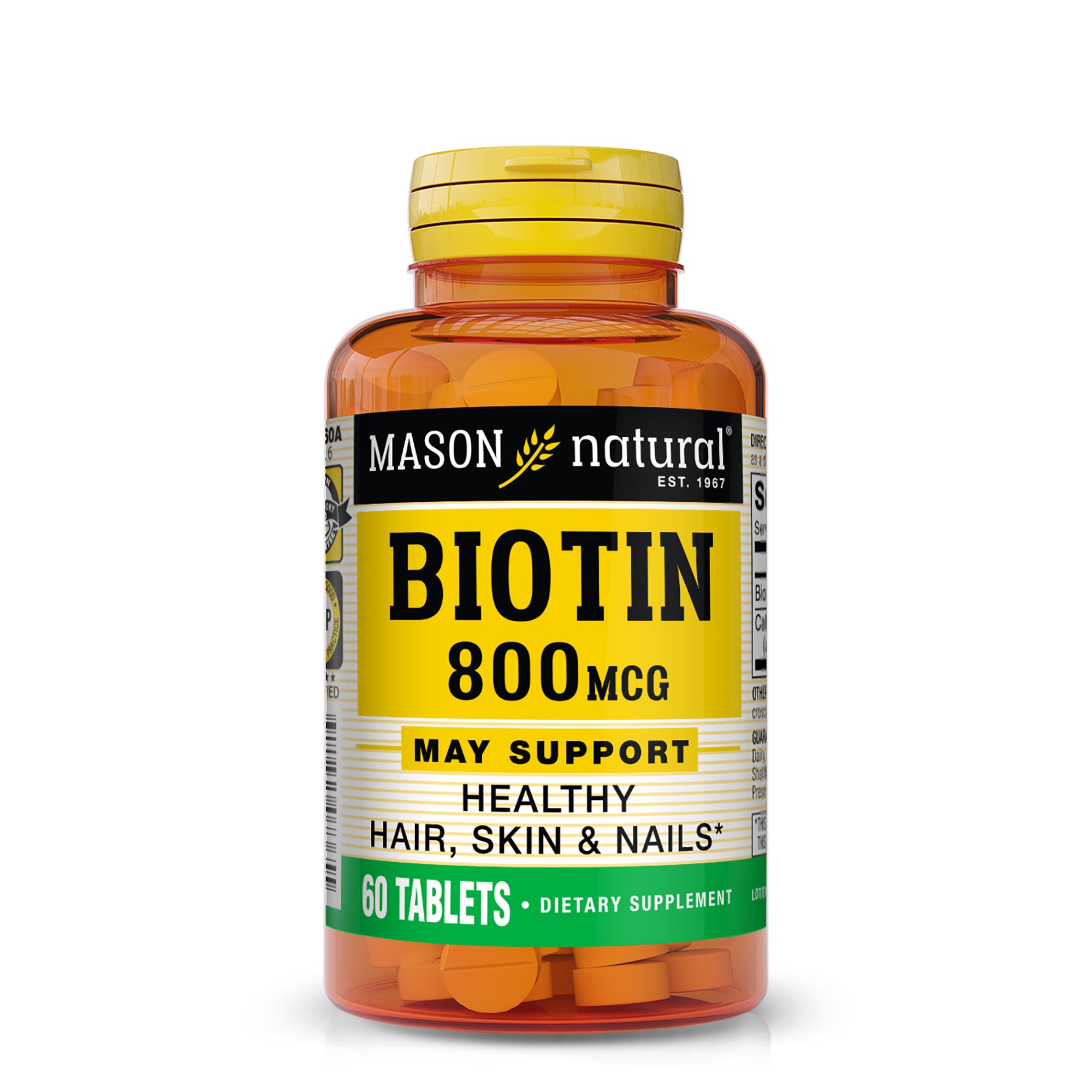 Біотин, Mason Natural Biotin, 800 мкг, 60 таблеток