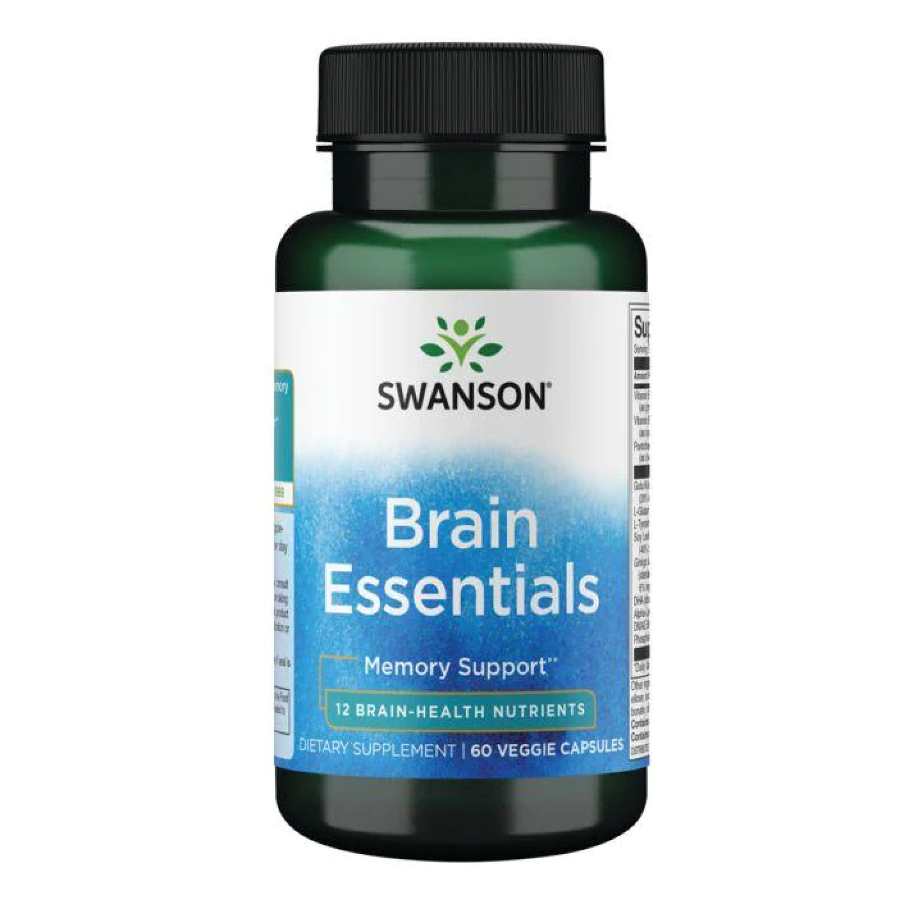 Комплекс для підтримки роботи мозку, Swanson Brain Essentials, 60 вегетаріанських капсул