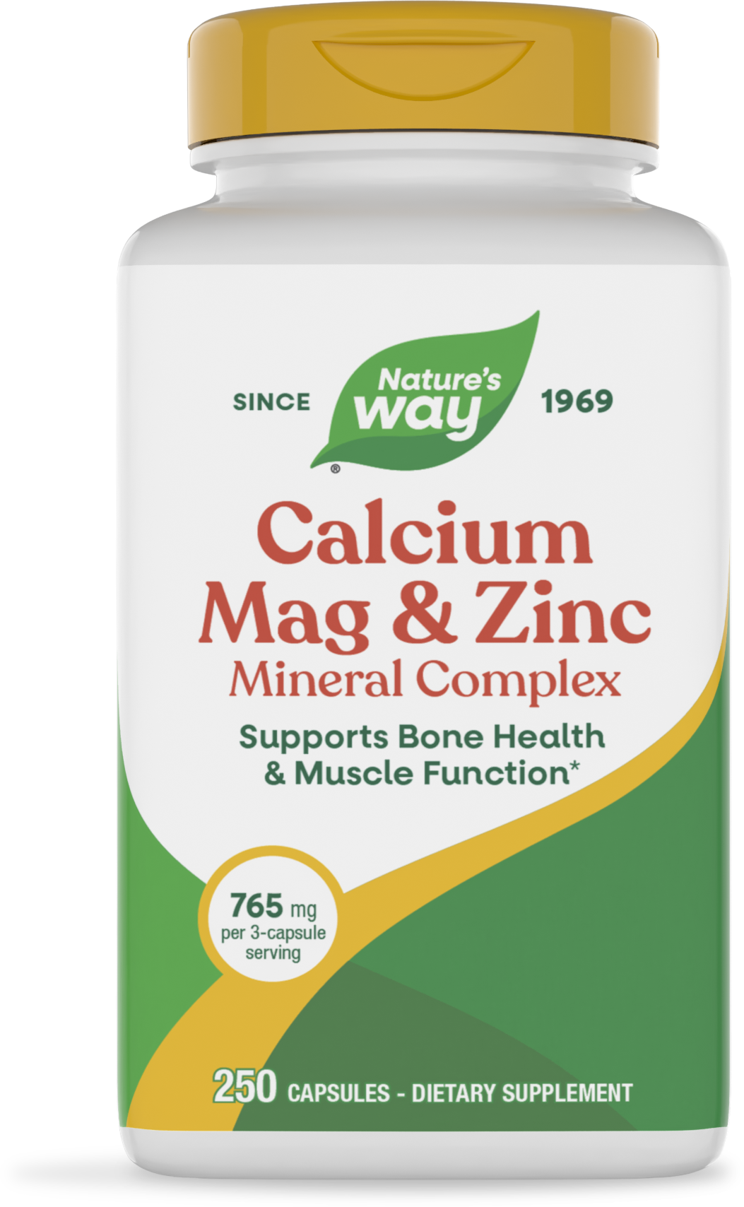 Кальцій, магній та цинк, Nature's Way Calcium, Mag & Zinc, 765 мг, 250 капсул