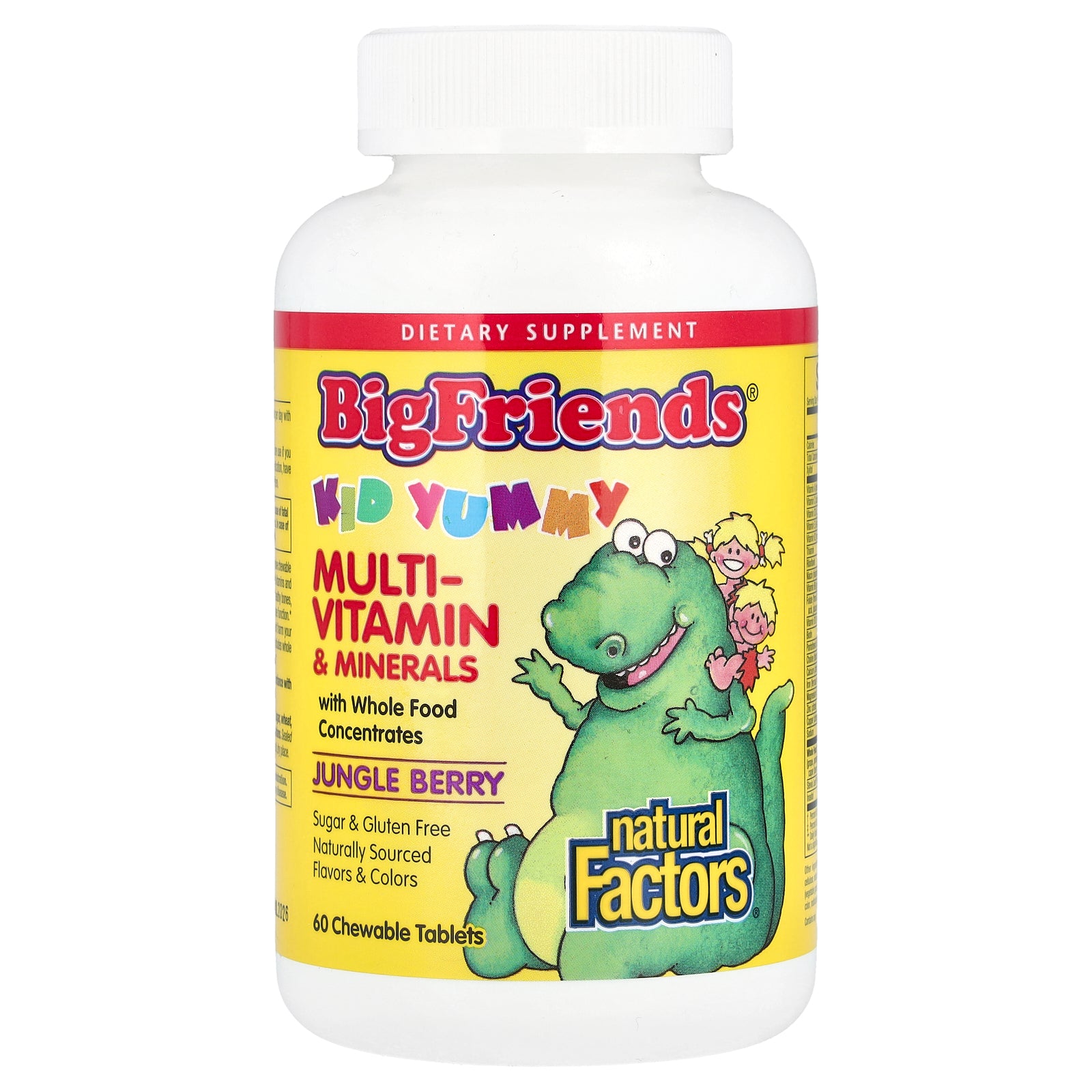 Мультивітаміни та мінерали для дітей, Natural Factors Chewable Multivitamin & Minerals, 60 таблеток