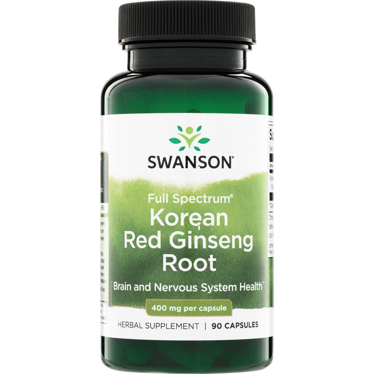 Корінь корейського червоного женьшеню, Swanson Korean Red Ginseng Root, 400 мг, 90 капсул