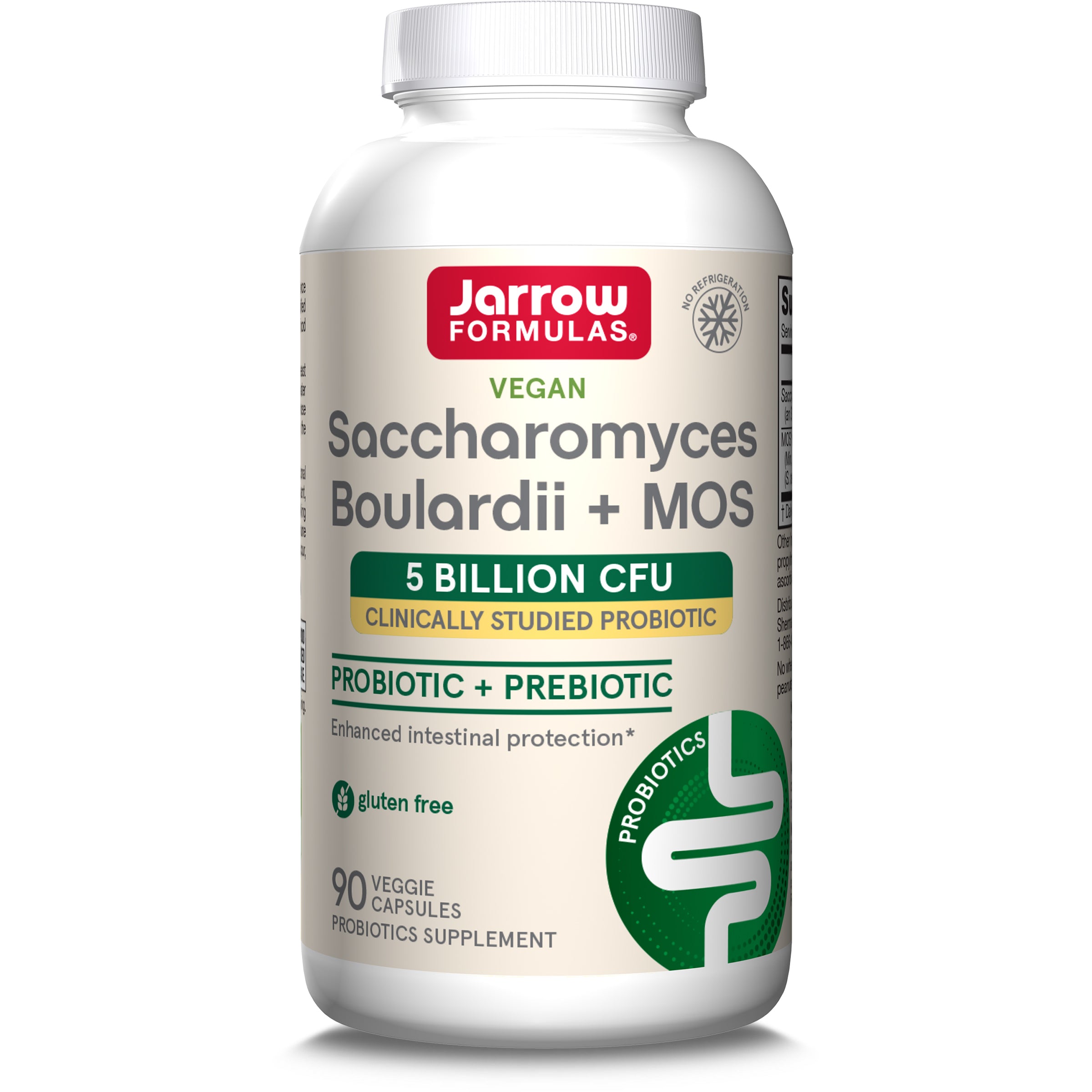 Сахароміцети Буларді, Jarrow Formulas Saccharomyces Boulardii MOS, 5 млрд КУО, 90 вегетаріанських капсул