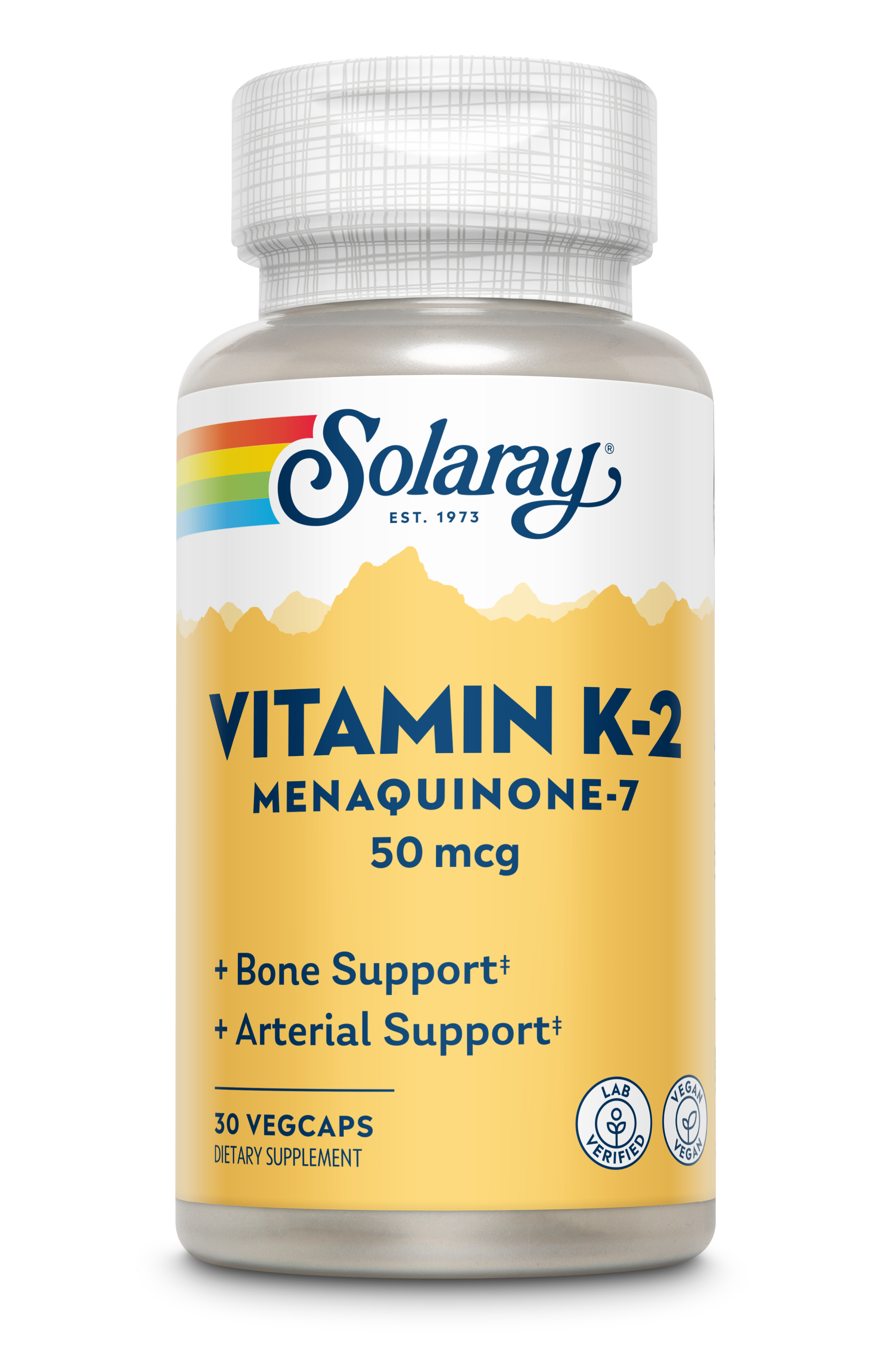 Вітамін К2 менахінон-7, Solaray Vitamin K-2 Menaquinone-7, 50 мкг, 30 вегетаріанських капсул
