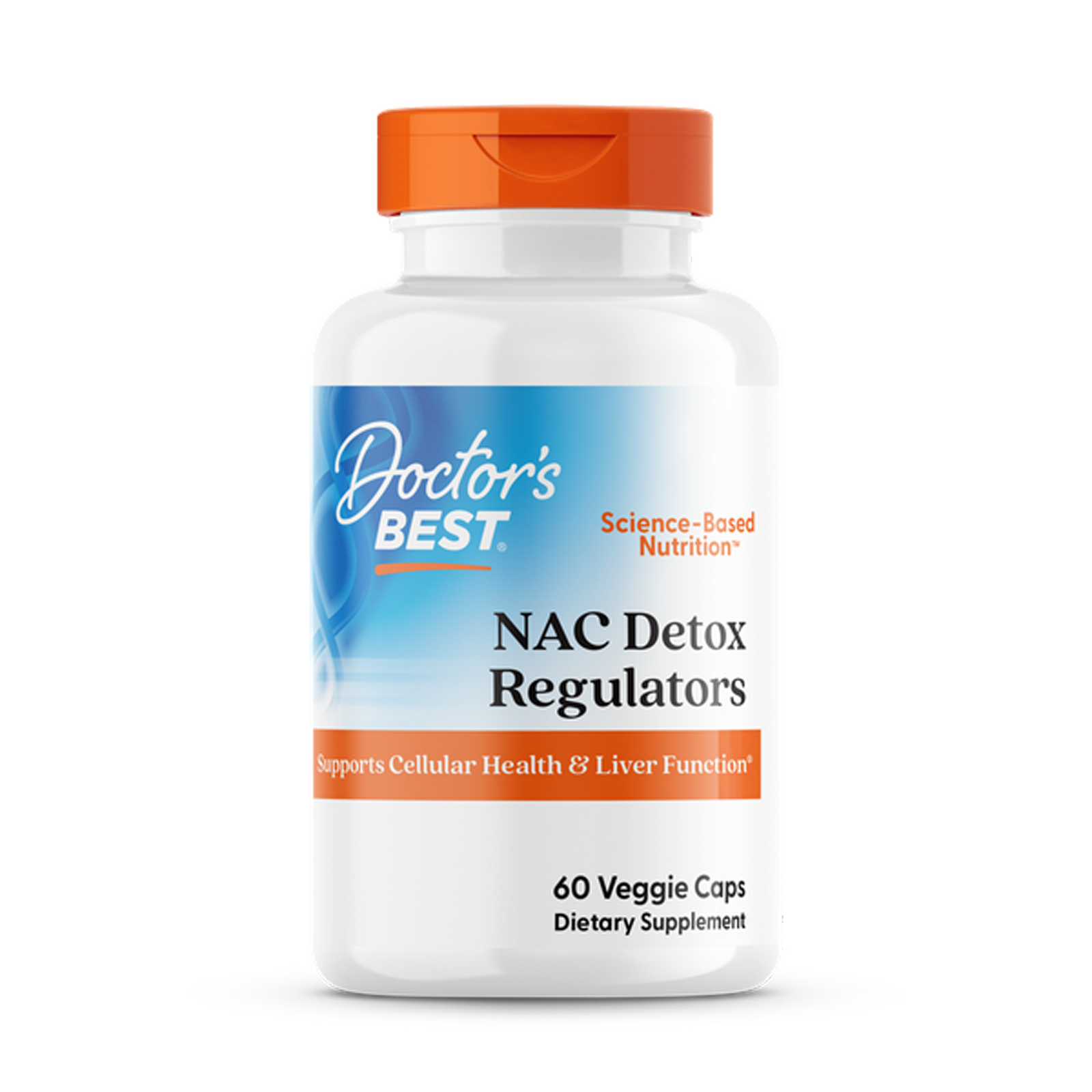 N-ацетилцистеїн для детоксикації, Doctor's Best NAC Detox Regulators, 60 вегетаріанських капсул