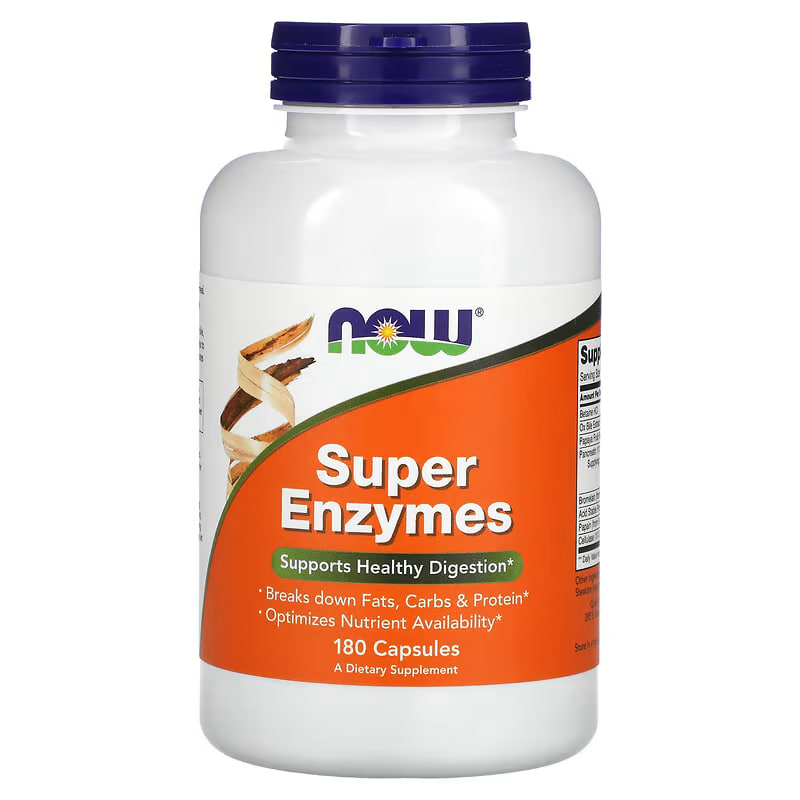 Травні ферменти, Now Foods Super Enzymes, 180 капсул