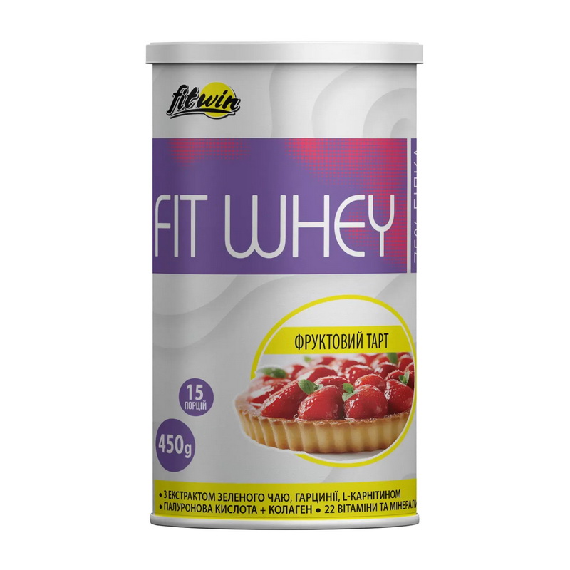 Сироватковий протеїн, FitWin Fit Whey, 450 г (Фруктовий тарт)
