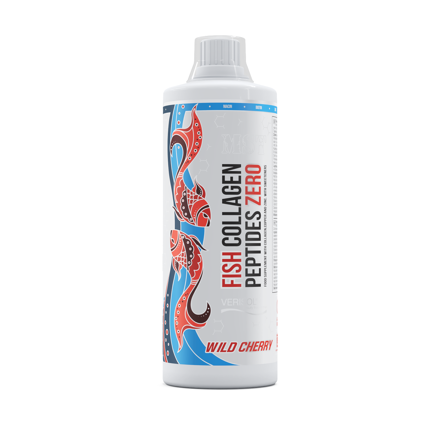 Колаген риб'ячий, MST Fish Collagen Peptides Zero (Дика вишня)
