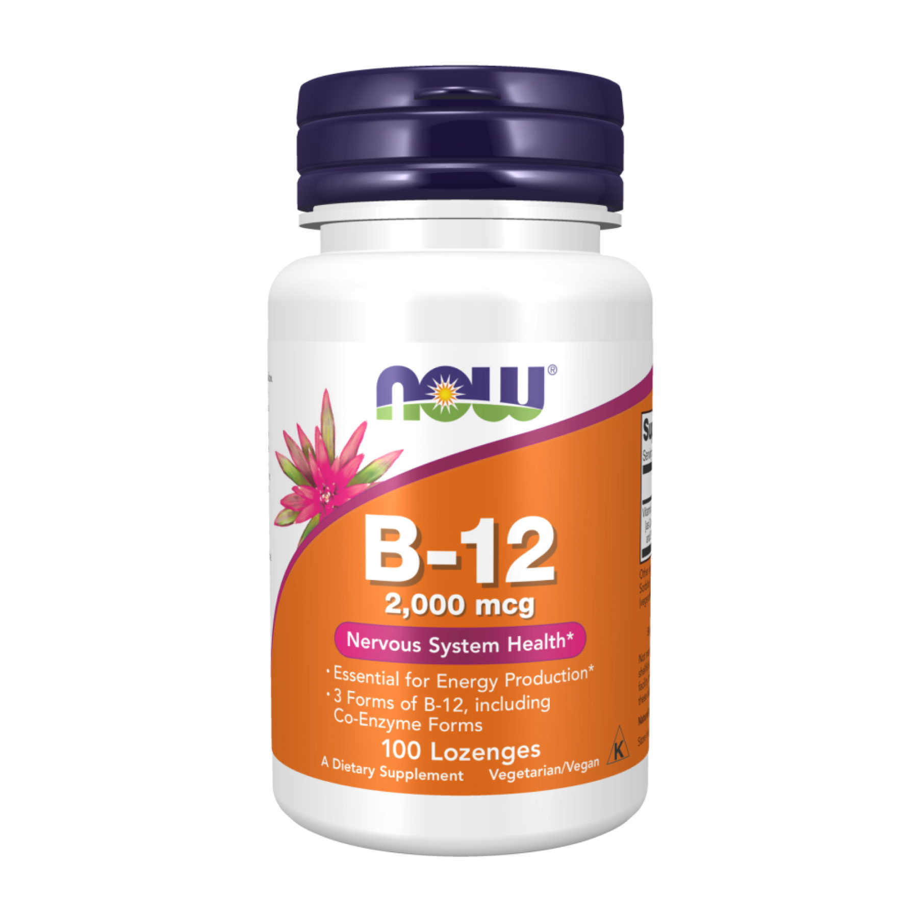 Вітамін В12, Vitamin B-12, Now Foods, 2000 мкг, 100 льодяників