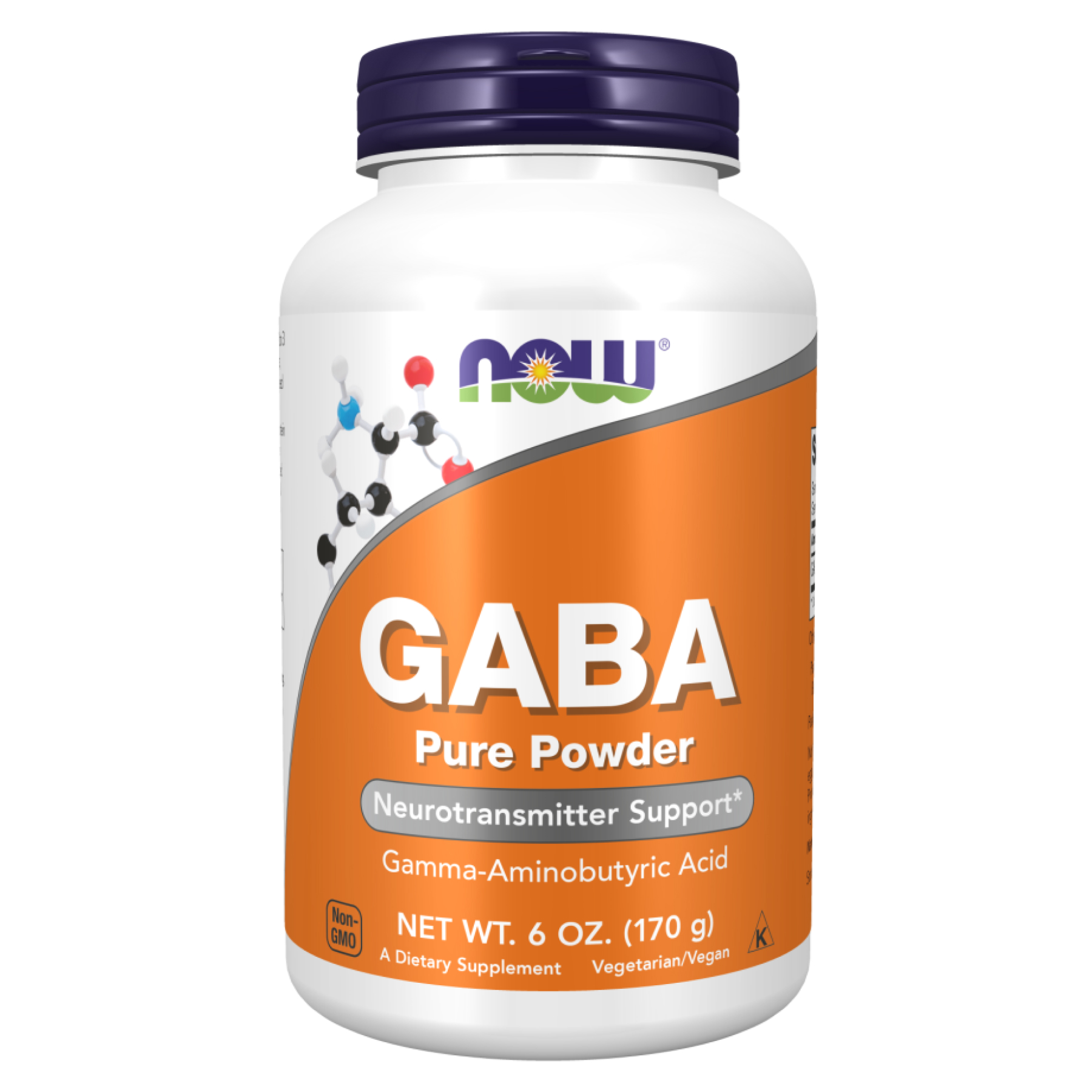 Гамма-аміномасляна кислота (GABA) порошок, Now Foods GABA Pure Powder, 170 г