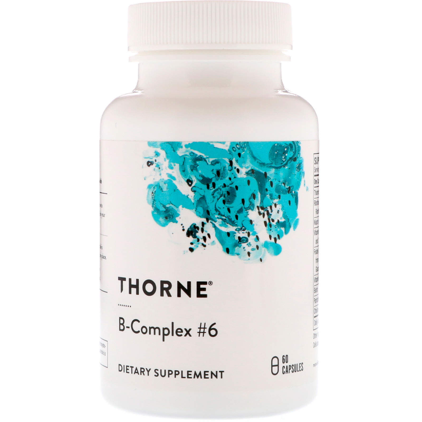 Вітамін B комплекс, Thorne Research B-Complex #6, 60 капсул