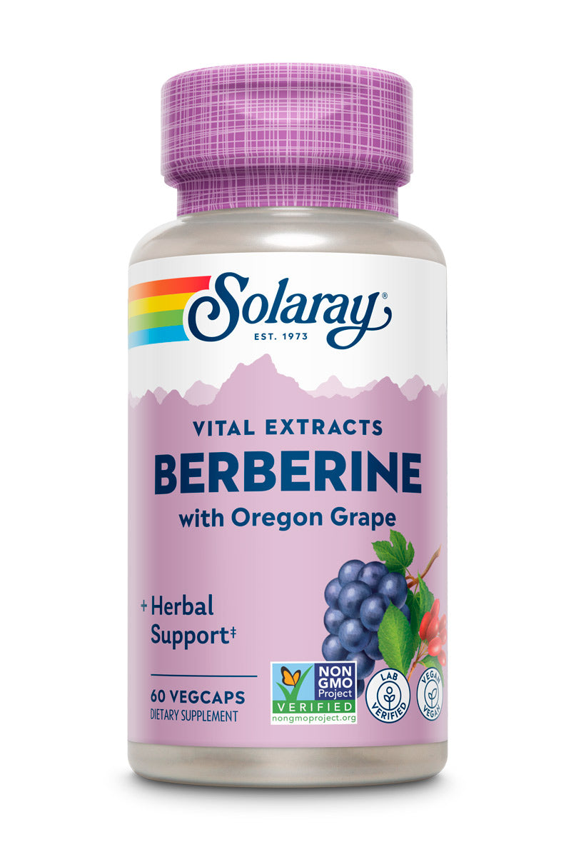 Берберін з екстрактом кореня орегонського винограду, Solaray Berberine Root Extract, 60 вегетаріанських капсул